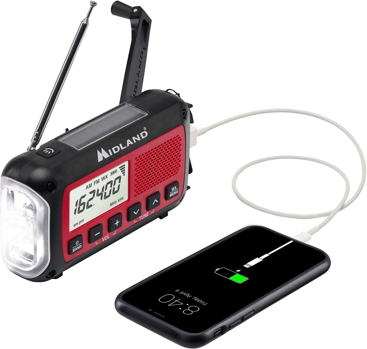 Midland ER40 Rechargeable Emergency Crank Radio | Academy