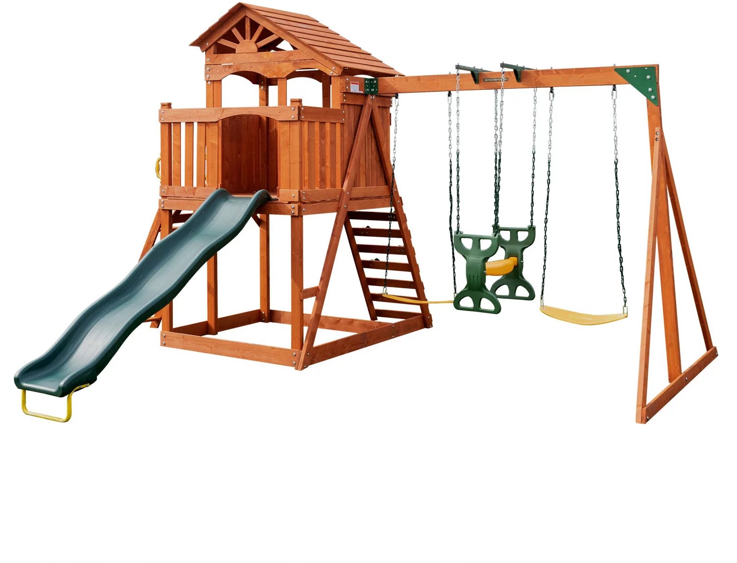 Sportspower Spring Ridge Wood Swing Set Academy