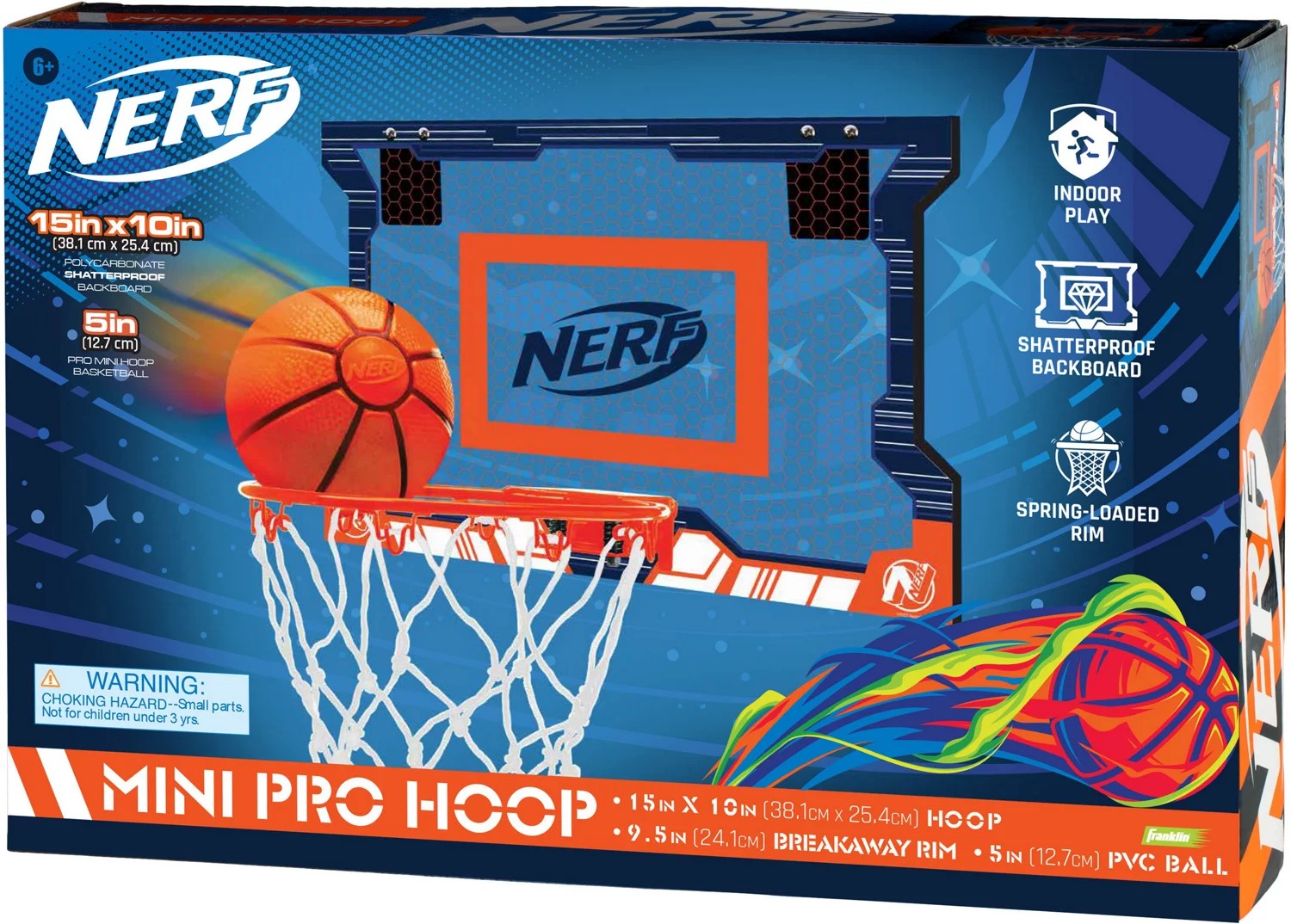 NERF OvertheDoor Mini Basketball Hoop Academy