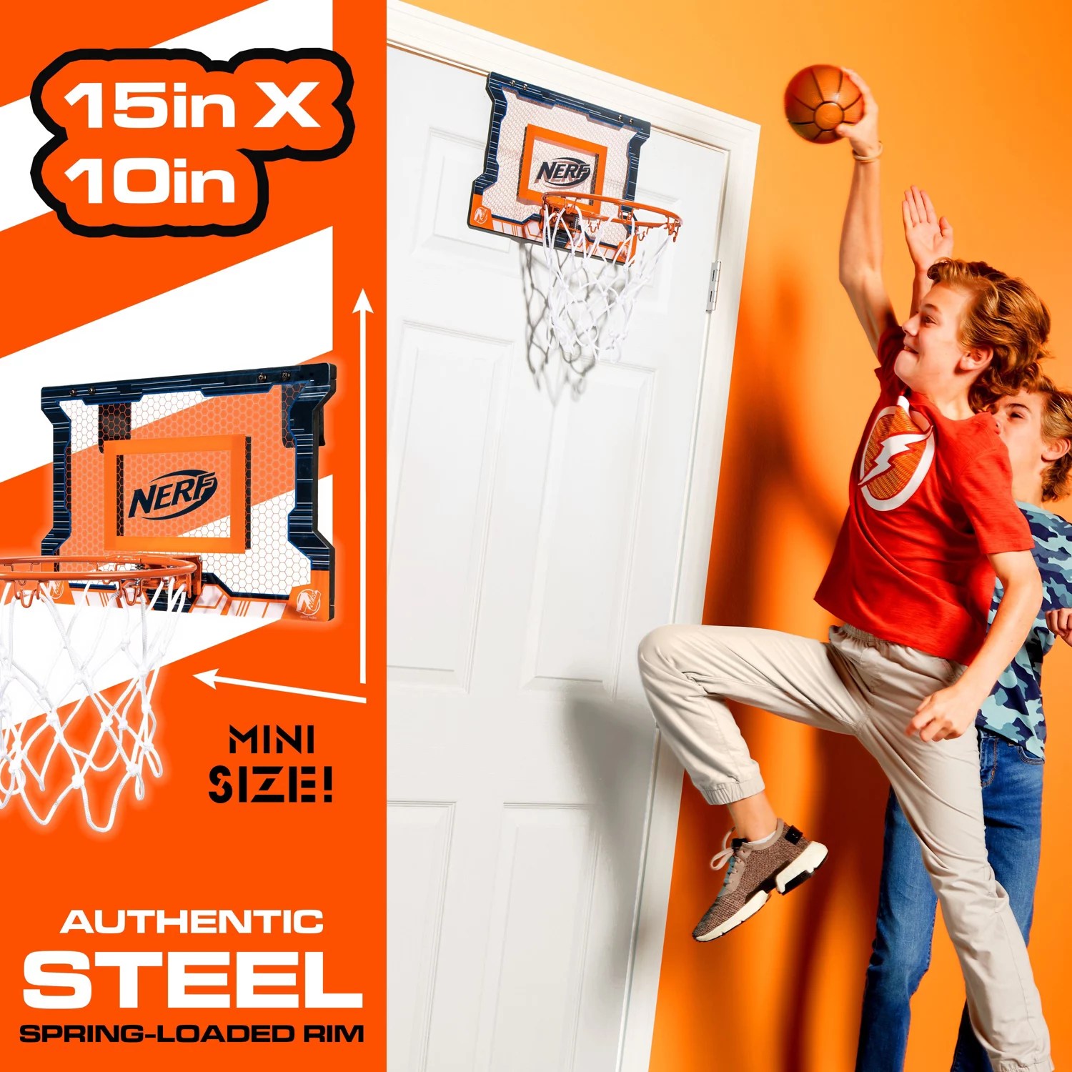 NERF OvertheDoor Mini Basketball Hoop Academy