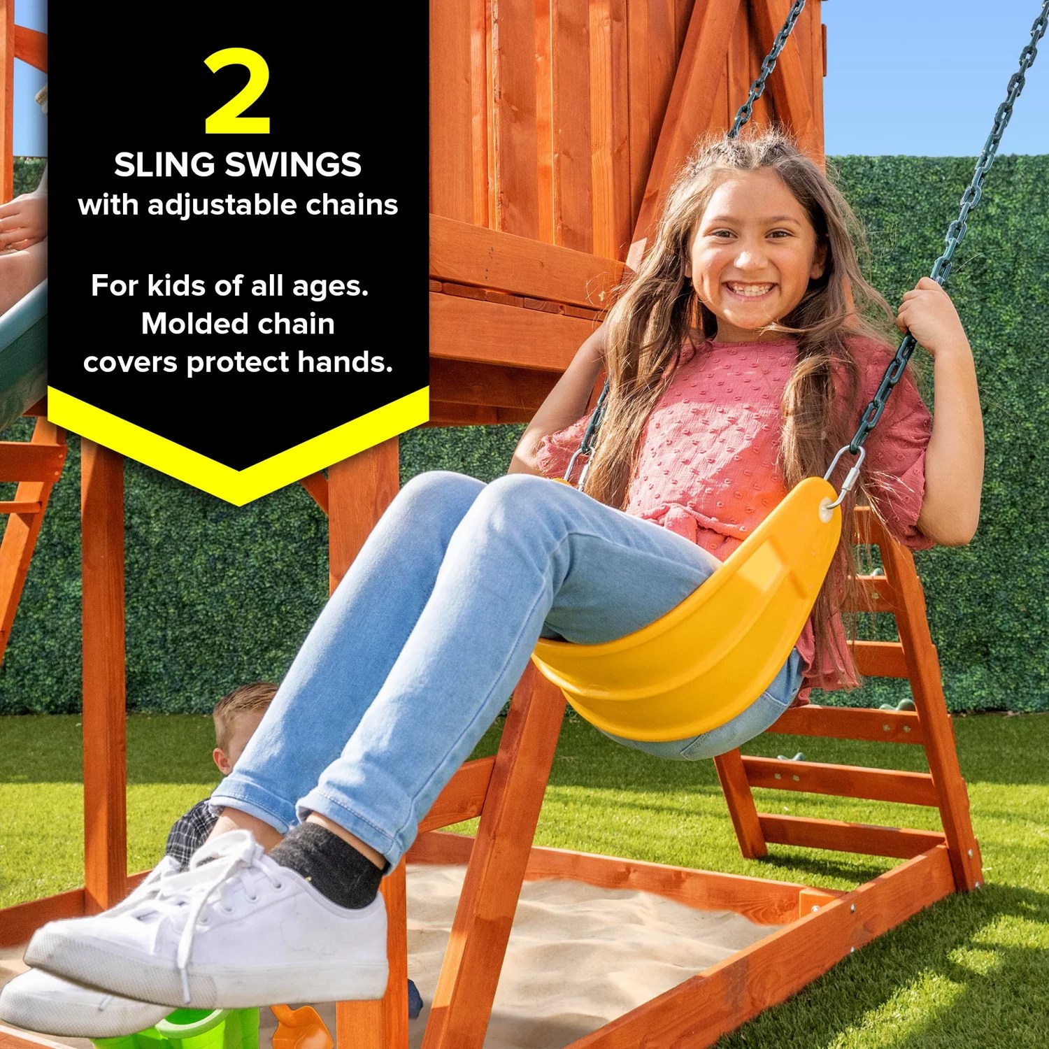 Sportspower Spring Ridge Wood Swing Set Academy