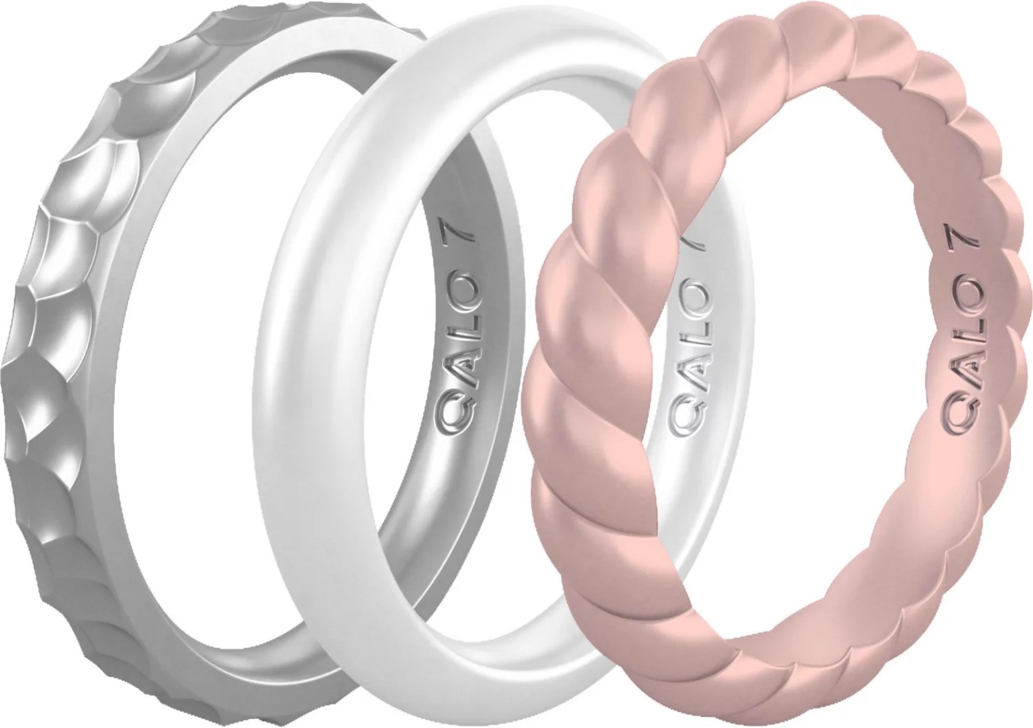 QALO Women's Stackable Q Collection Rings Academy