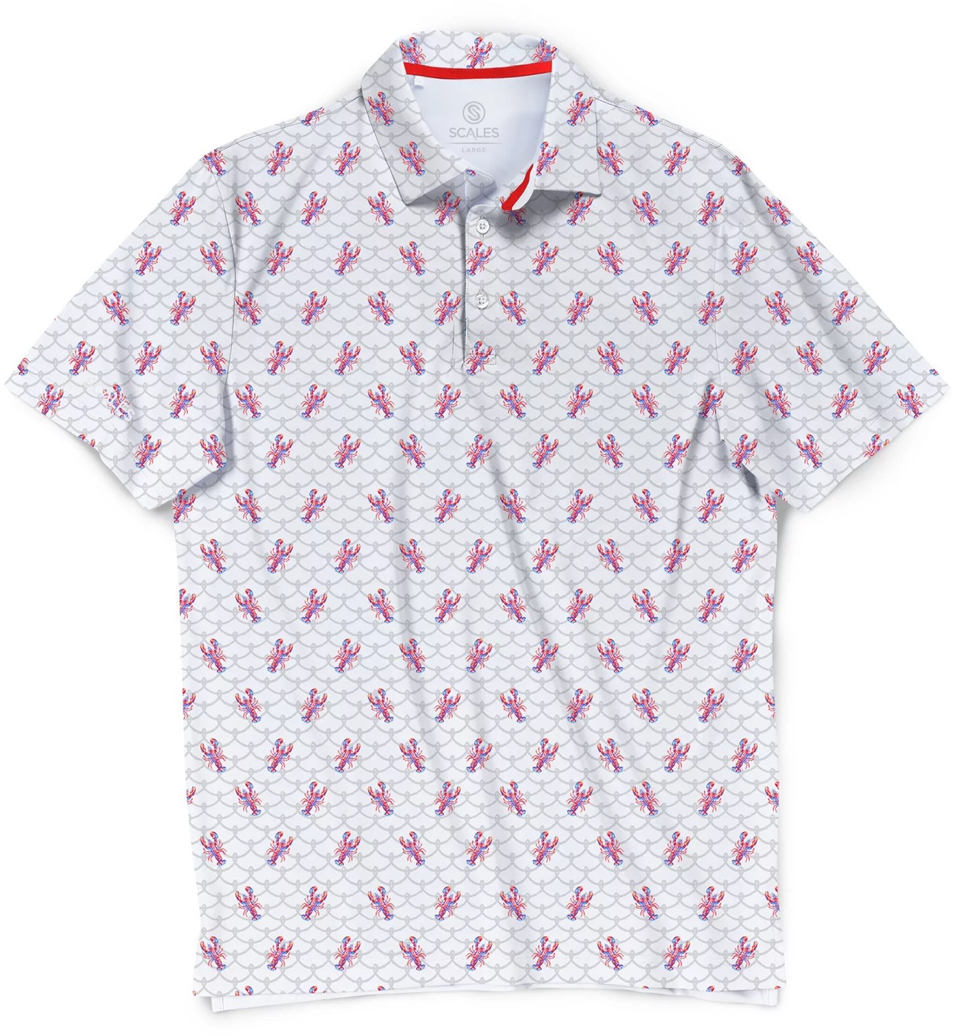SCALES Men's Lobsta Polo Shirt Free Shipping at Academy
