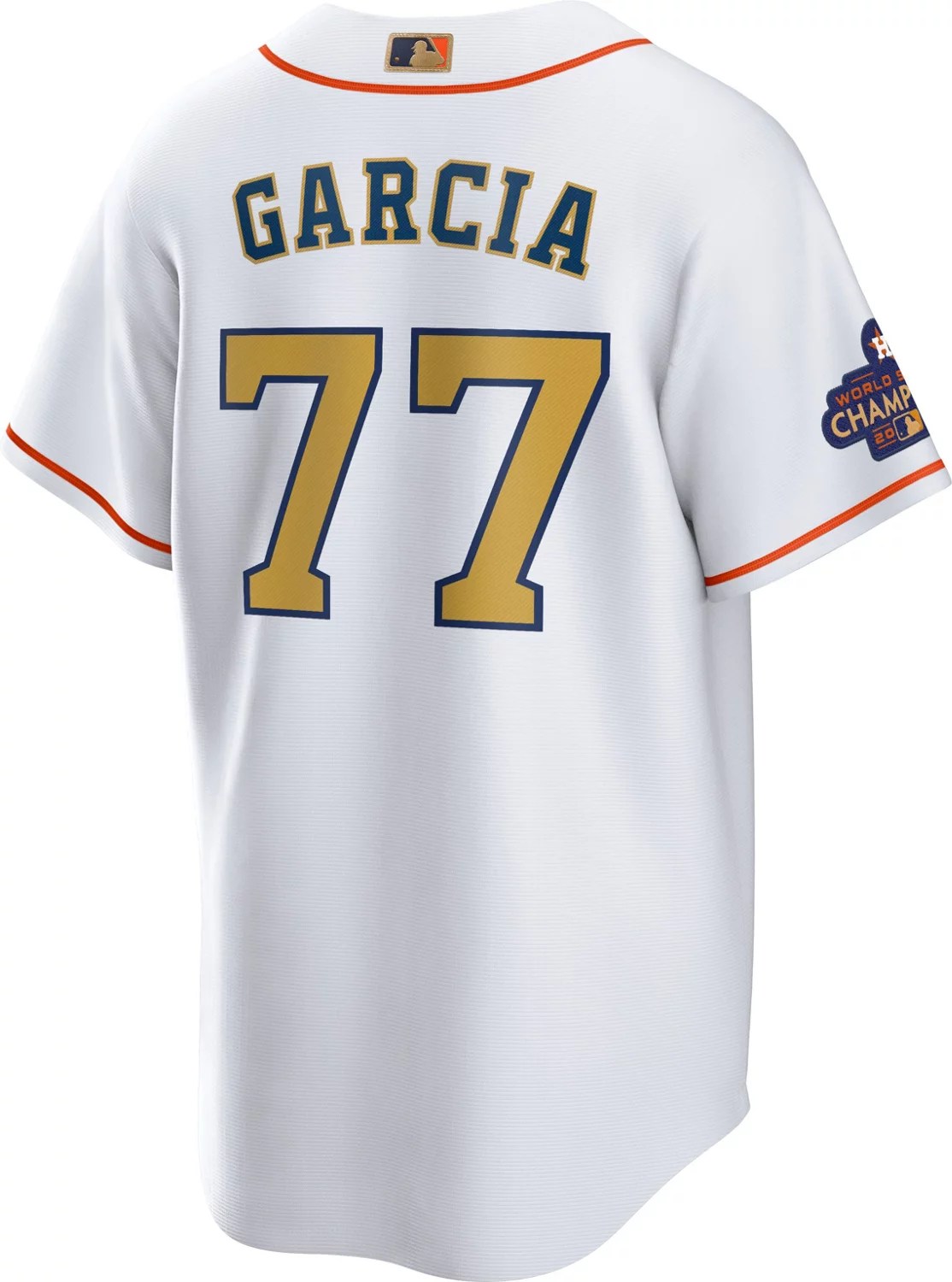Nike Men's Houston Astros Gold Luis Garcia Replica Jersey Academy