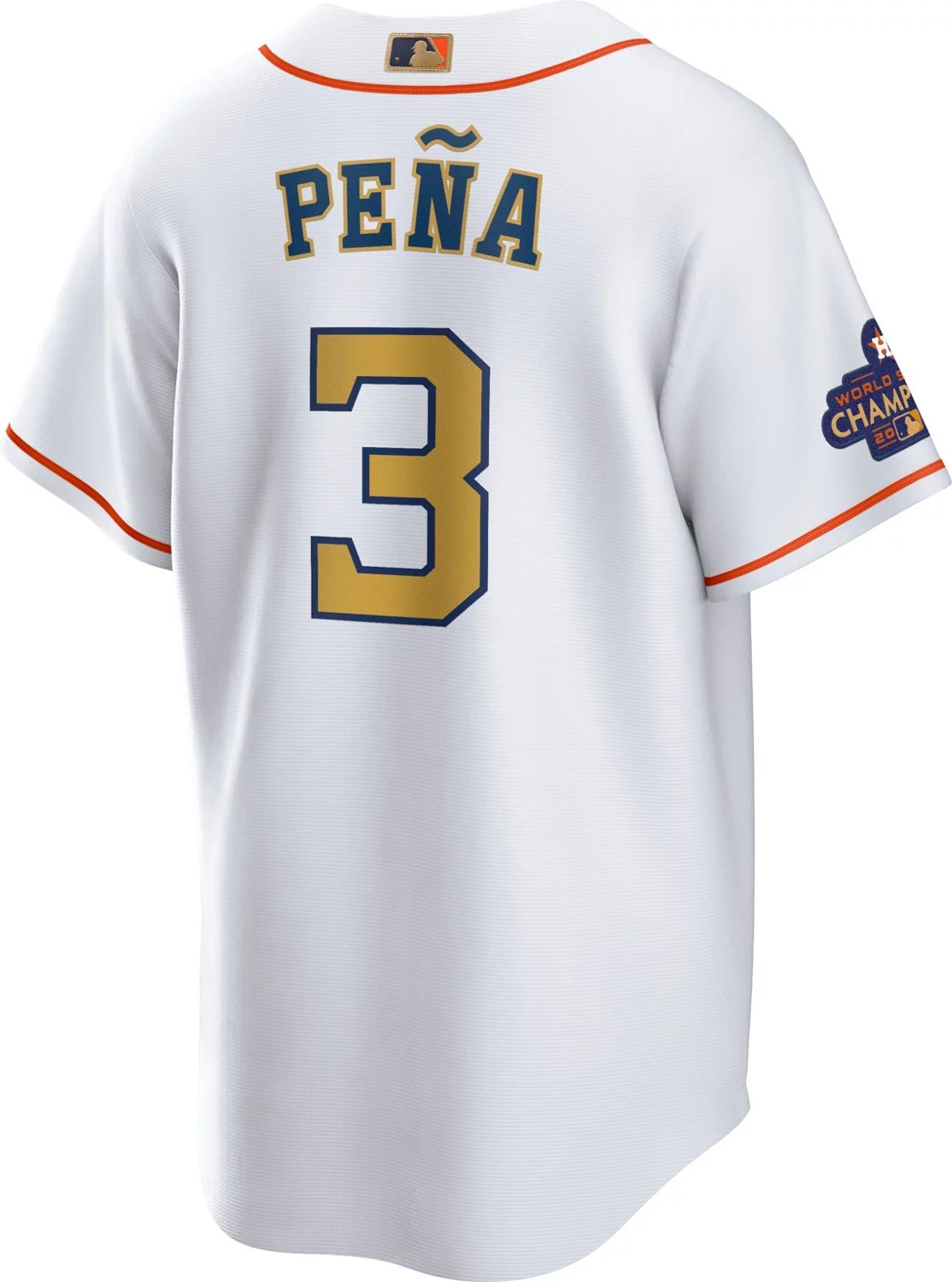 Nike Men's Houston Astros Gold Jeremy Pena Replica Jersey Academy