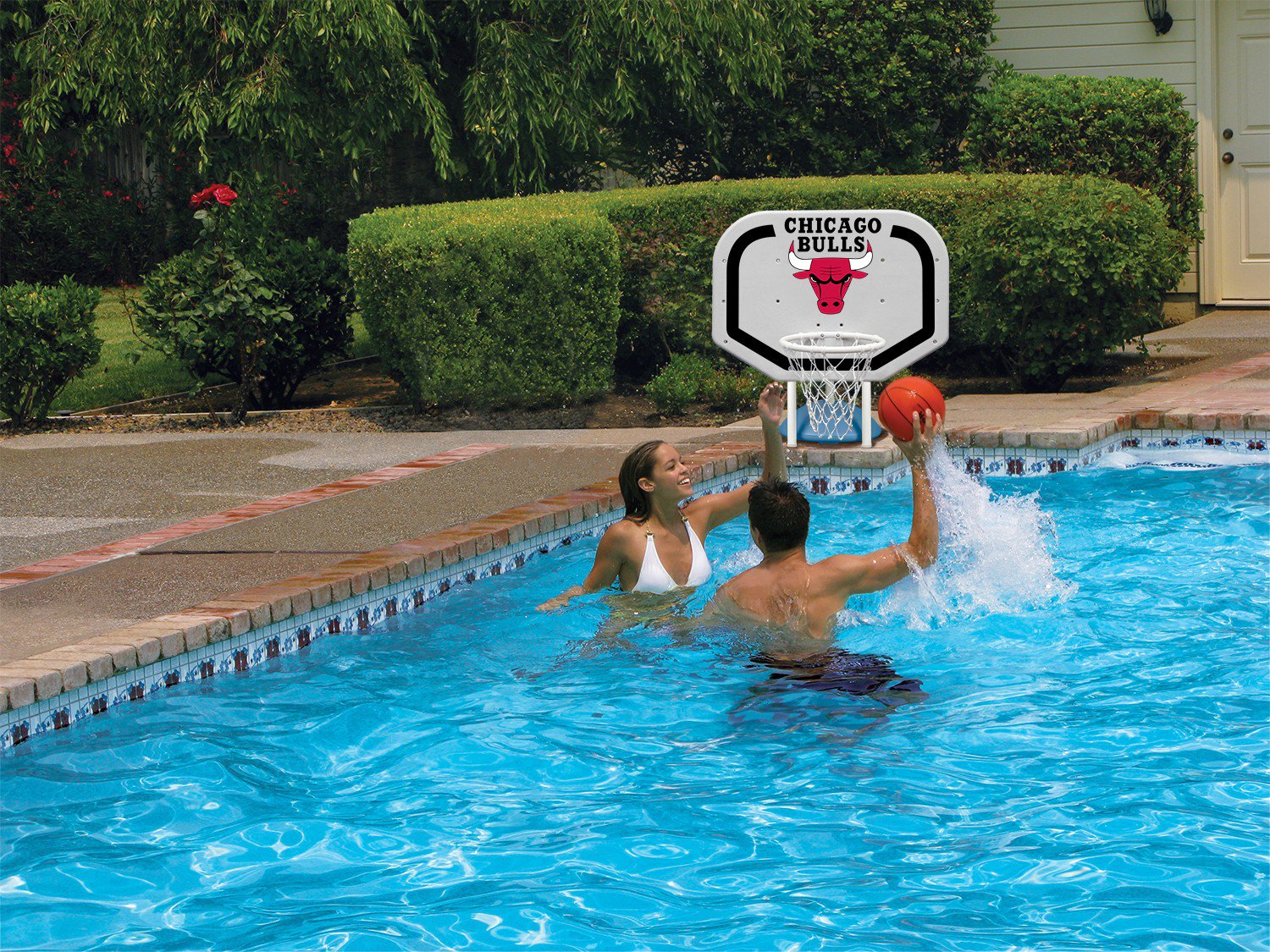 Poolmaster® Chicago Bulls Pro Rebounder Style Poolside Basketball Game