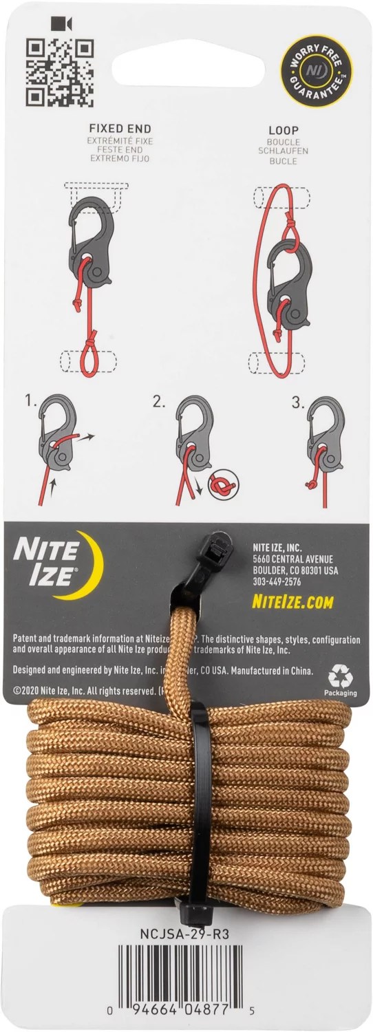 Nite Ize CamJam XT Aluminum Cord Tightener with Coyote Paracord Academy