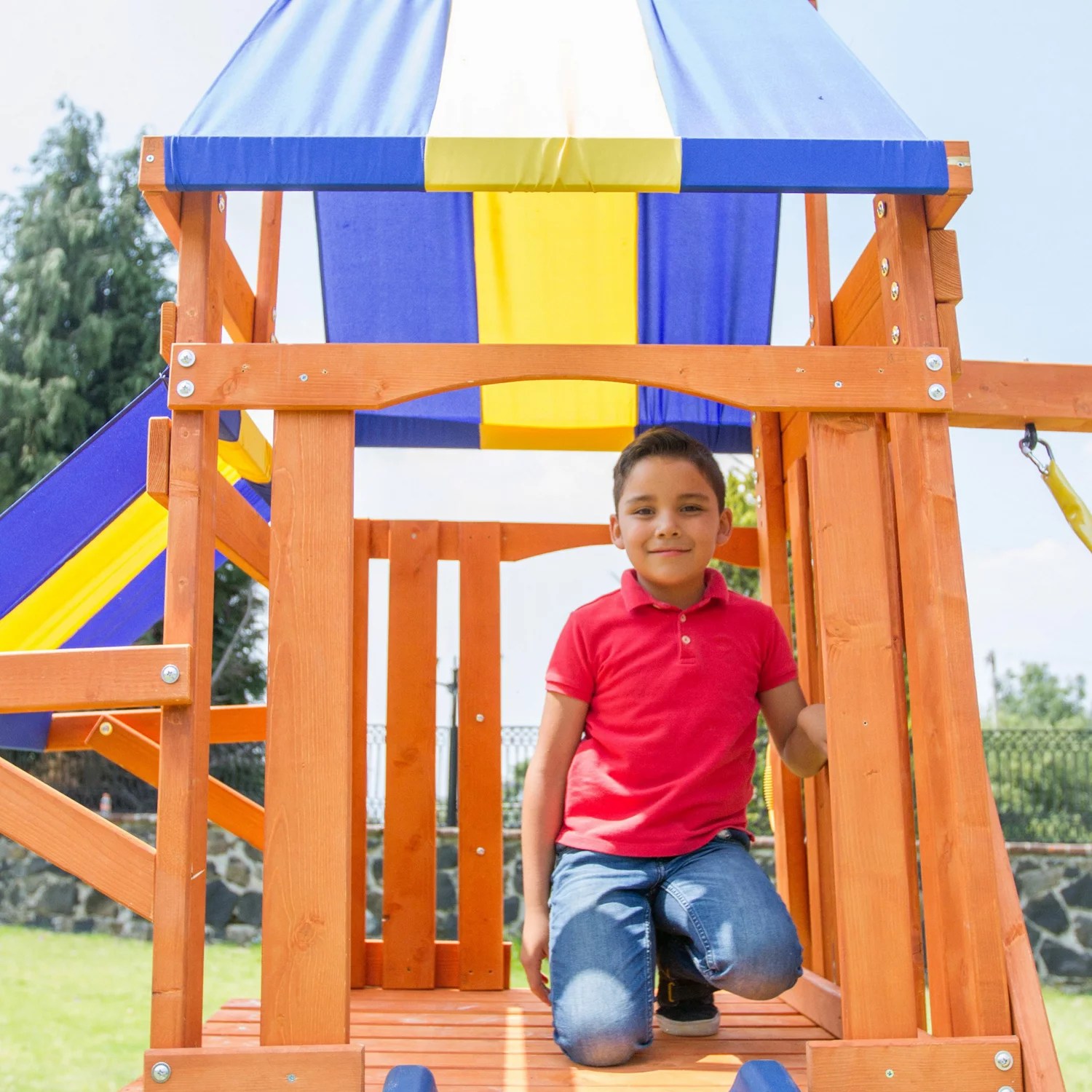 Sportspower Sunnyslope Wooden Swing Set Academy