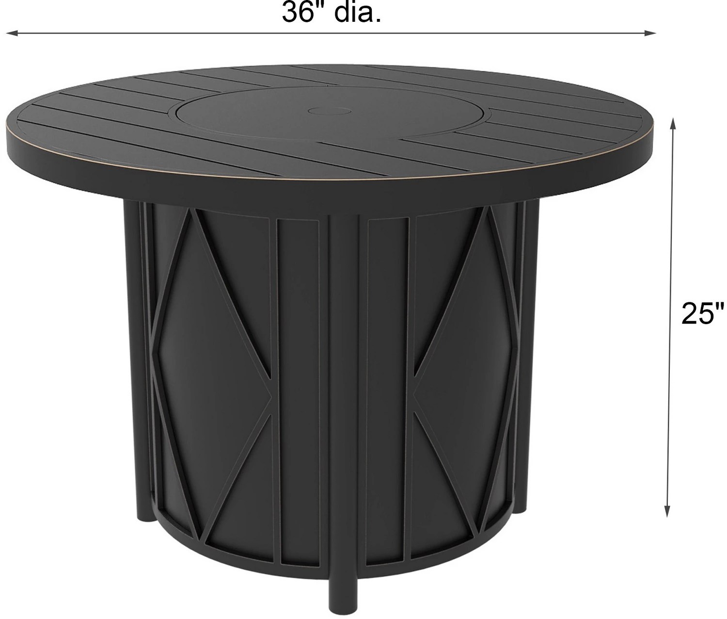 Mosaic Kingsland Round Top Gas Fire Pit Academy