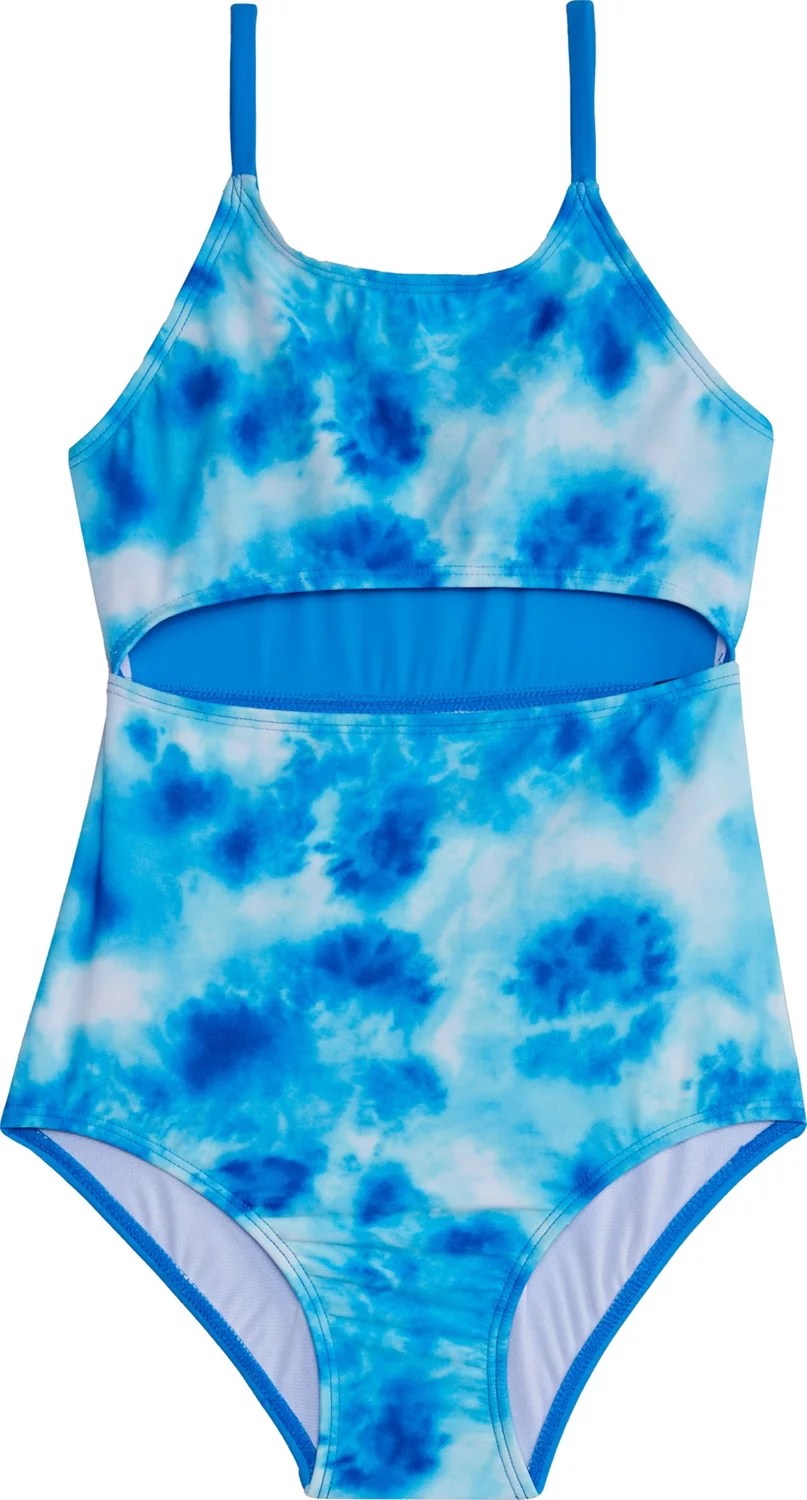 O'Rageous Girls' Soft Tie Dye 1Piece Swimsuit Academy