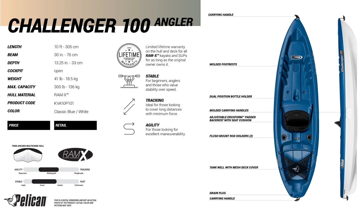 Pelican Challenger 100 Angler Kayak Academy