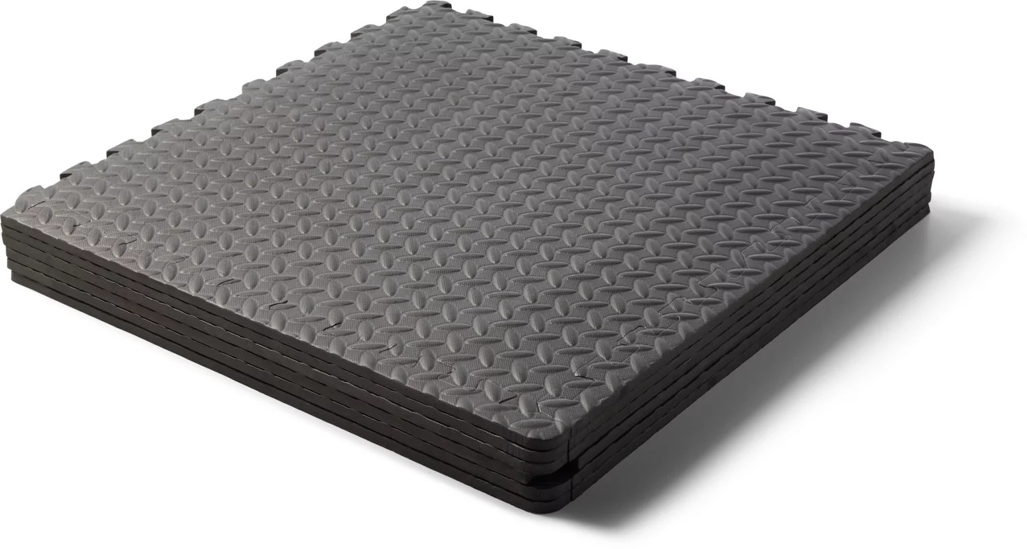 BCG ½” Diamond Plate Fitness Flooring System 6Pack Academy