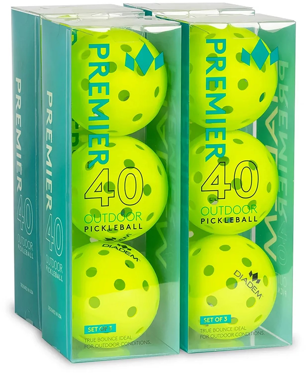 DIADEM Premier Training Pickleball Balls 12Pack Academy
