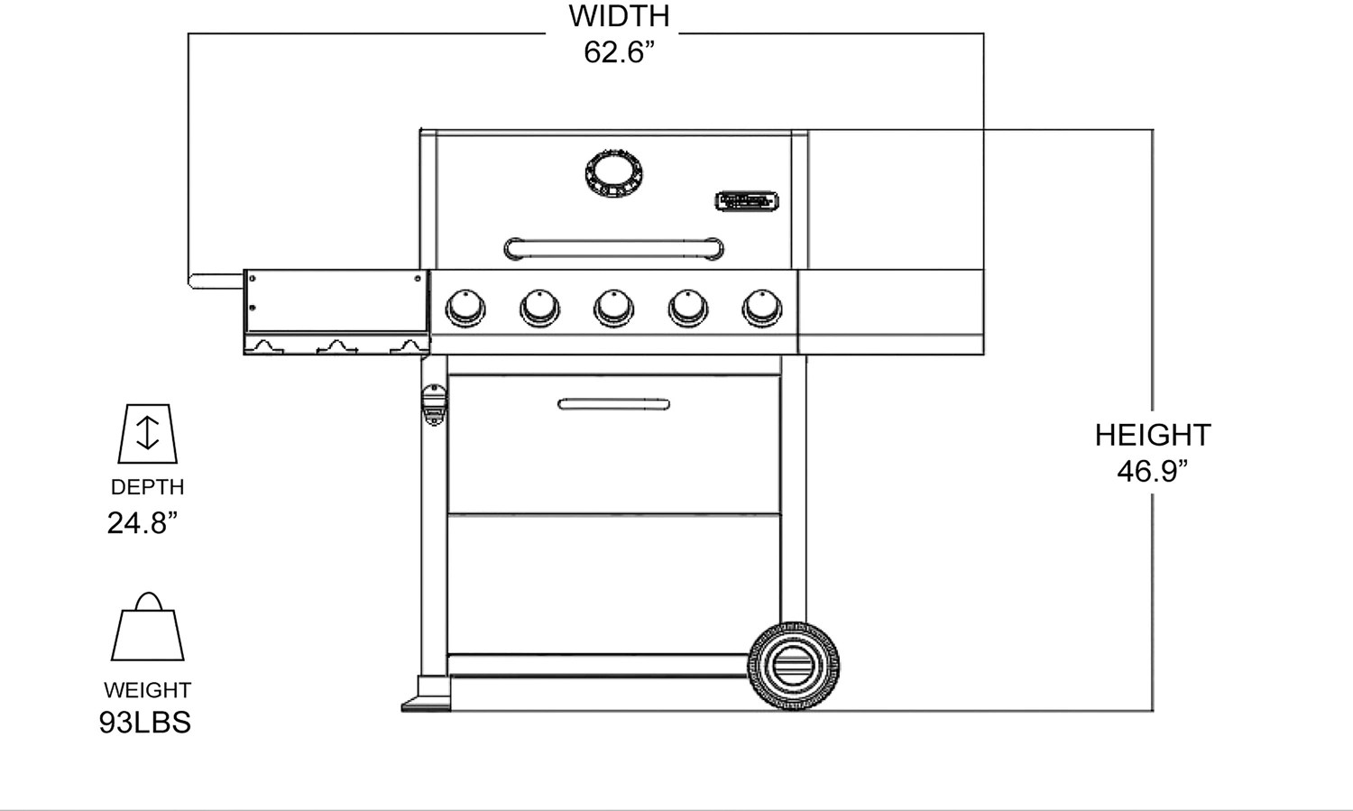 Outdoor Gourmet 5Burner Gas Grill Academy