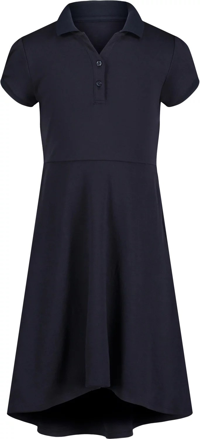 Nautica Girls' 716 Interlock HighLow Polo Dress Academy