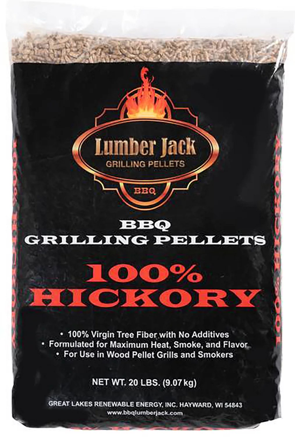Lumber Jack BBQ 100 Hickory Pellets 20lb Academy