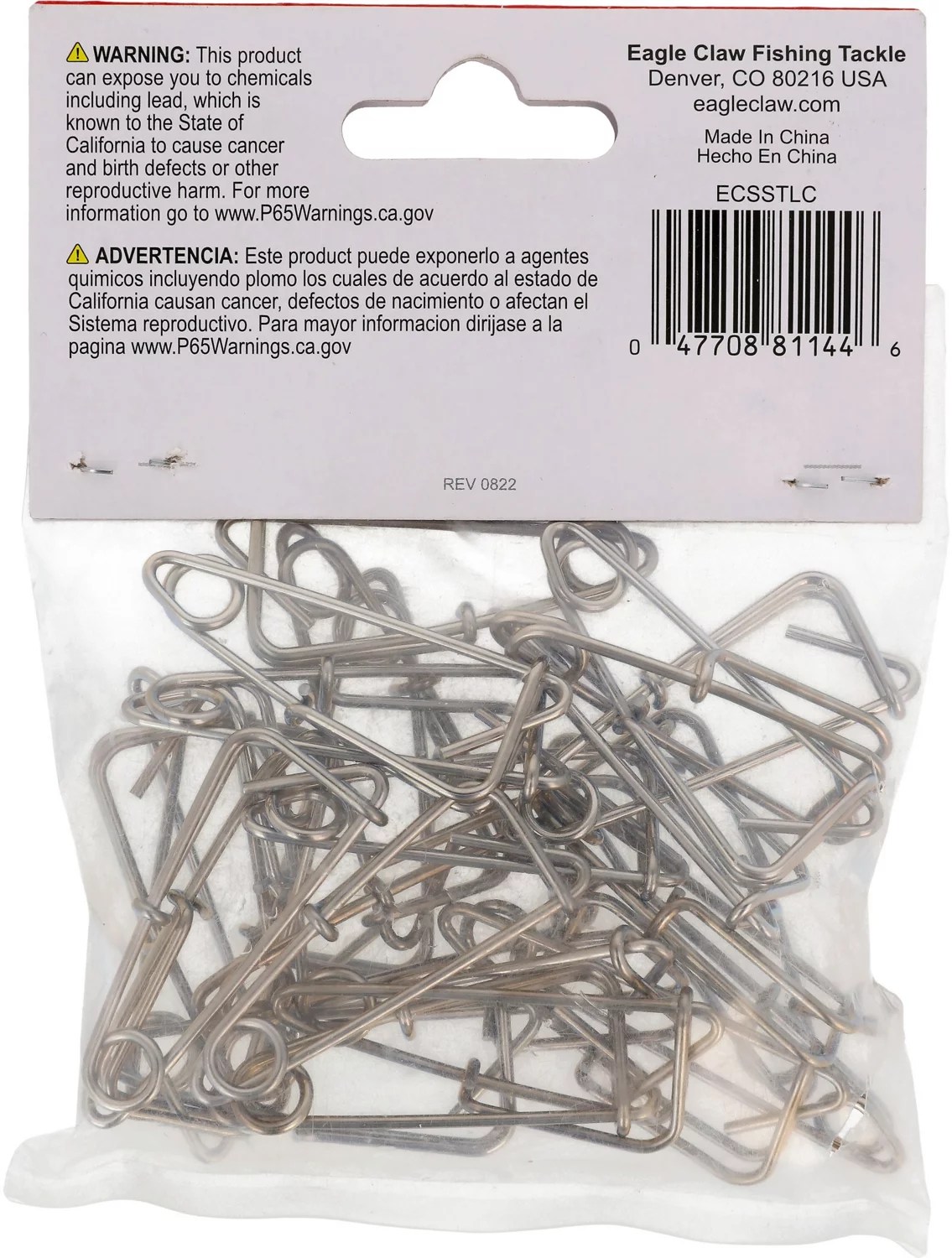 Eagle Claw Stainless Trotline Clips 25Pack Academy