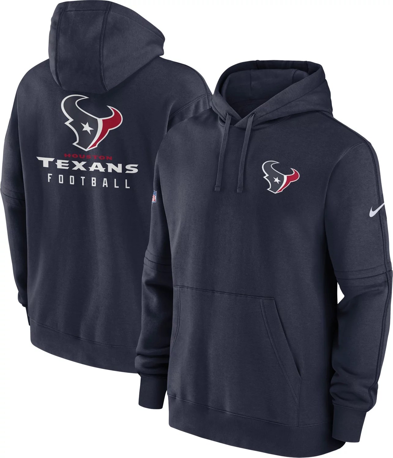 Nike Men's Houston Texans Club Fleece Hoodie Academy