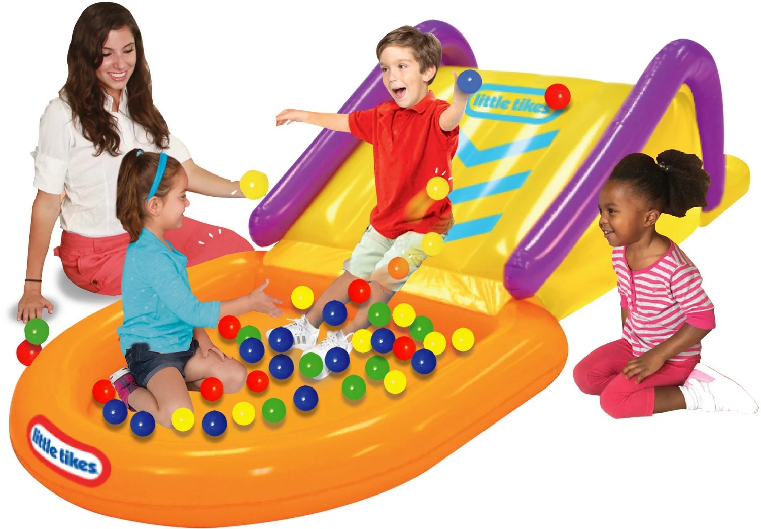 Little Tikes Slide and Splash Down Ball Pit with 40 Balls Academy