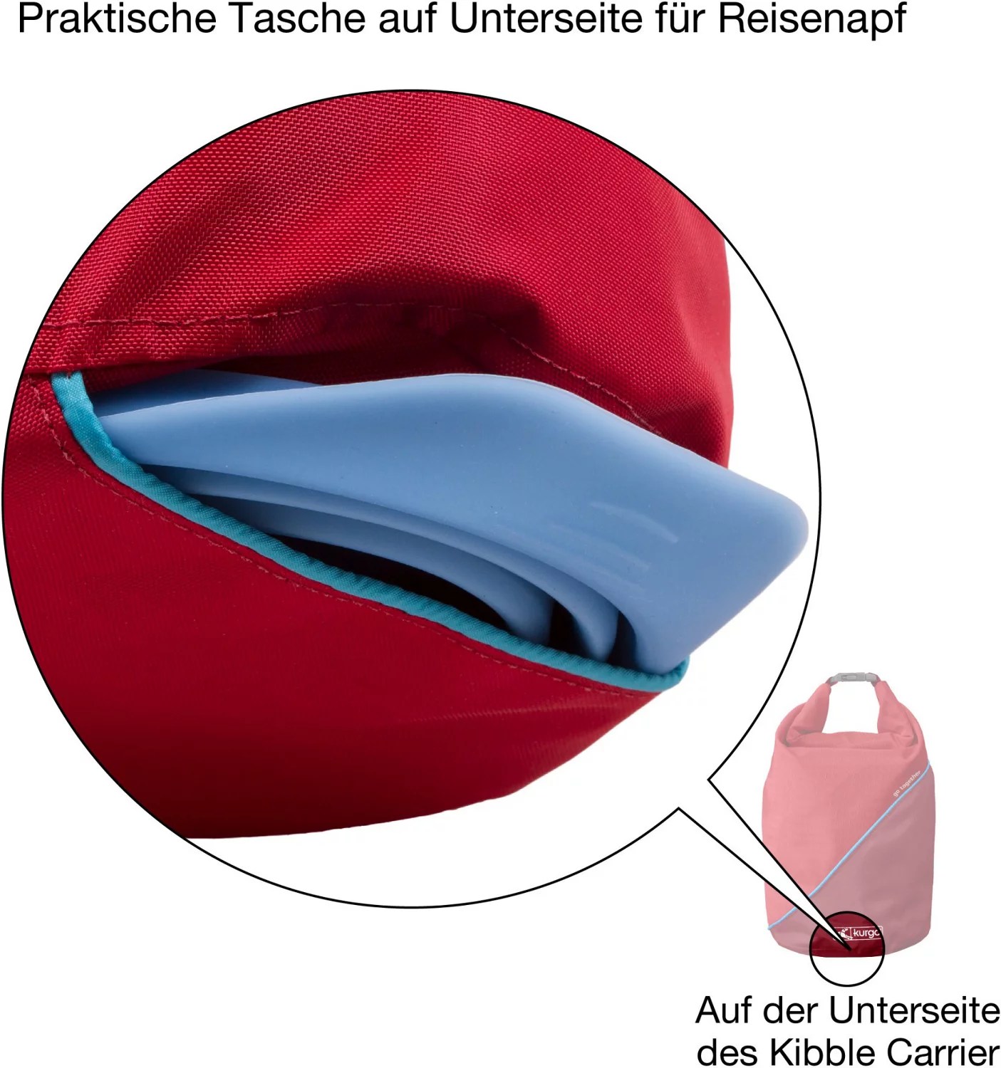 Kurgo Kibble Carrier Dog Food Travel Bag Academy