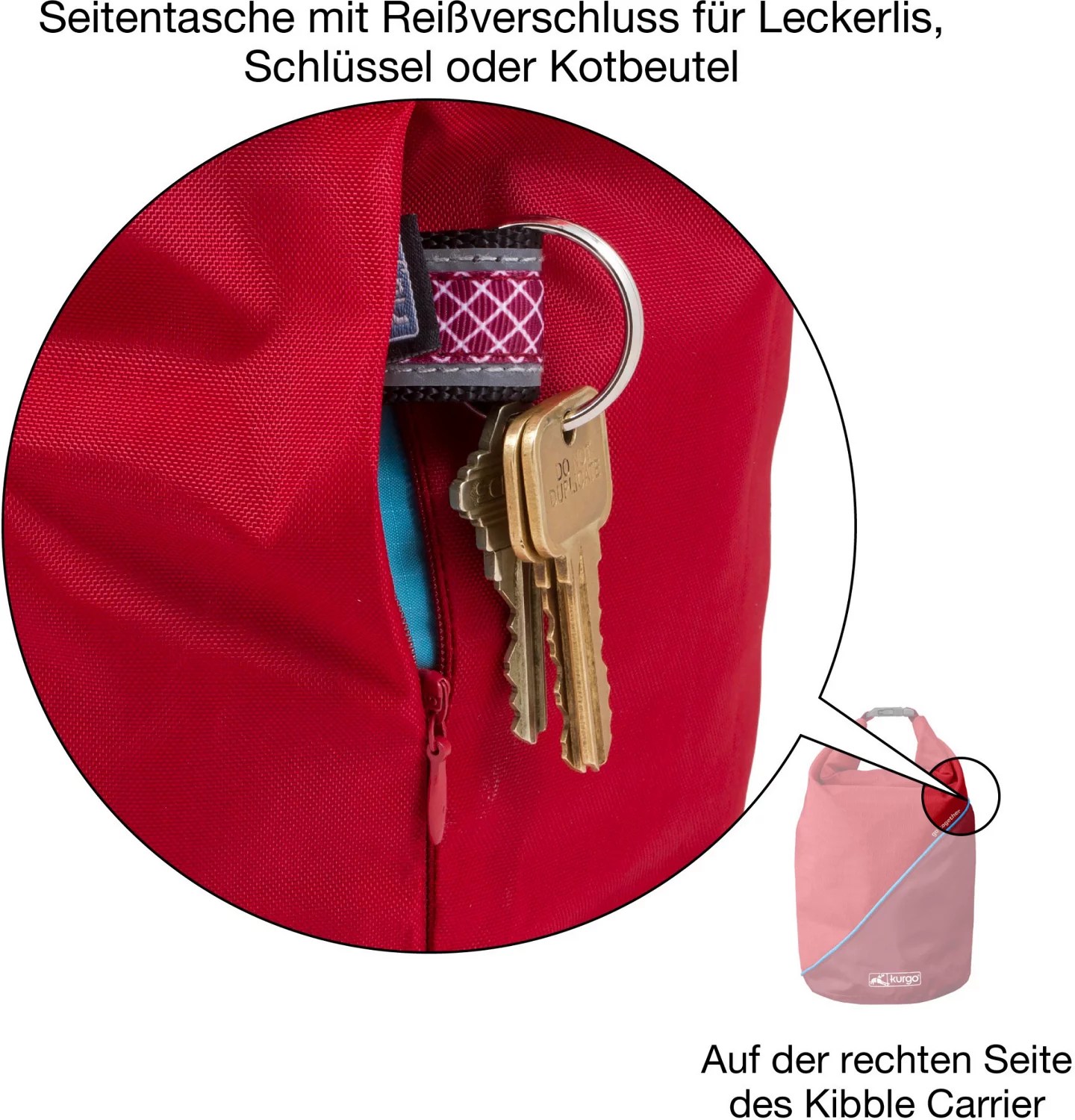 Kurgo Kibble Carrier Dog Food Travel Bag Academy