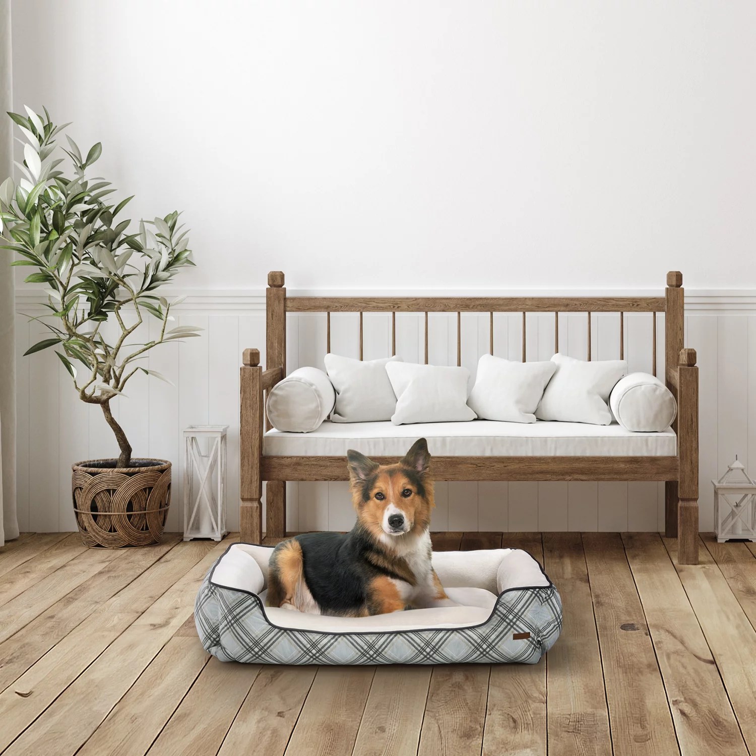 Bark and Slumber Large Box Dog Bed Academy