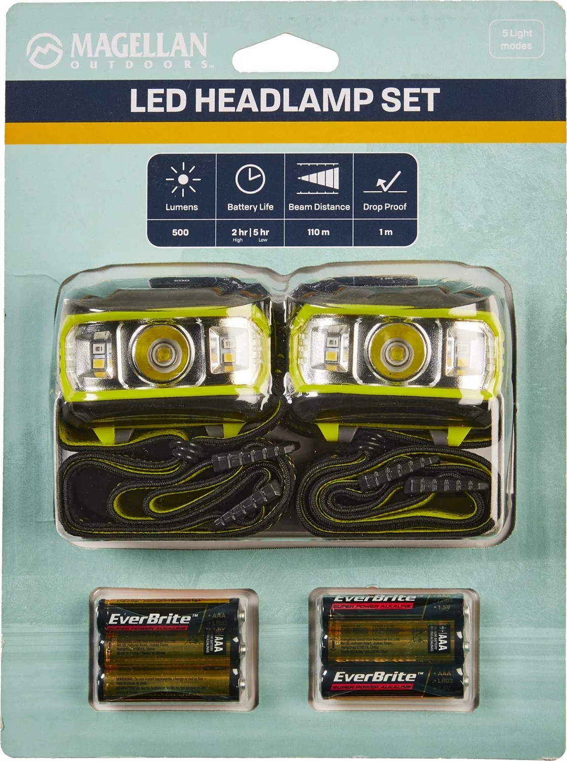 Magellan Outdoors 500 Lumen Headlamps 2Pack Academy