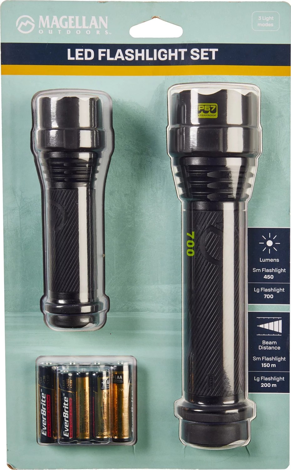 Magellan Outdoors 2Piece Handheld Light Set Academy