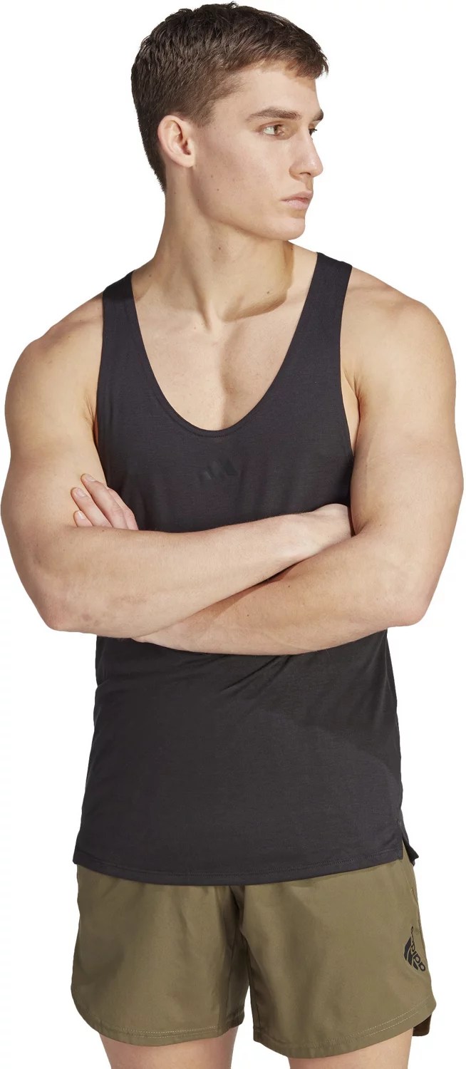 adidas Men's Workout Stringer Tank Top Free Shipping at Academy