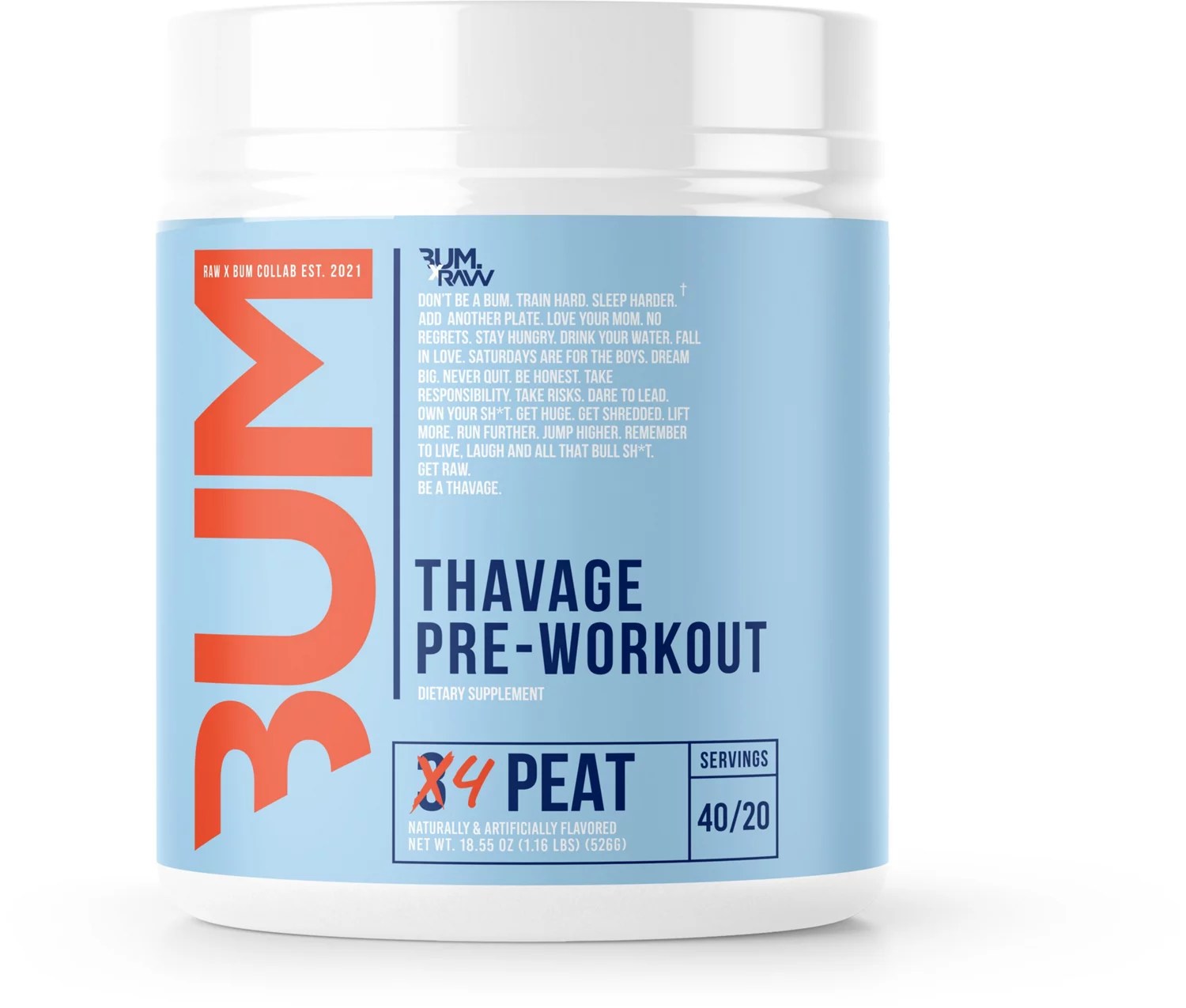 RAW CBUM Series Thavage PreWorkout Academy