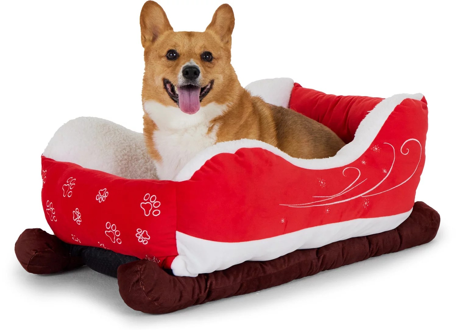 Magellan Outdoors Holiday Santa Sleigh Dog Bed Academy