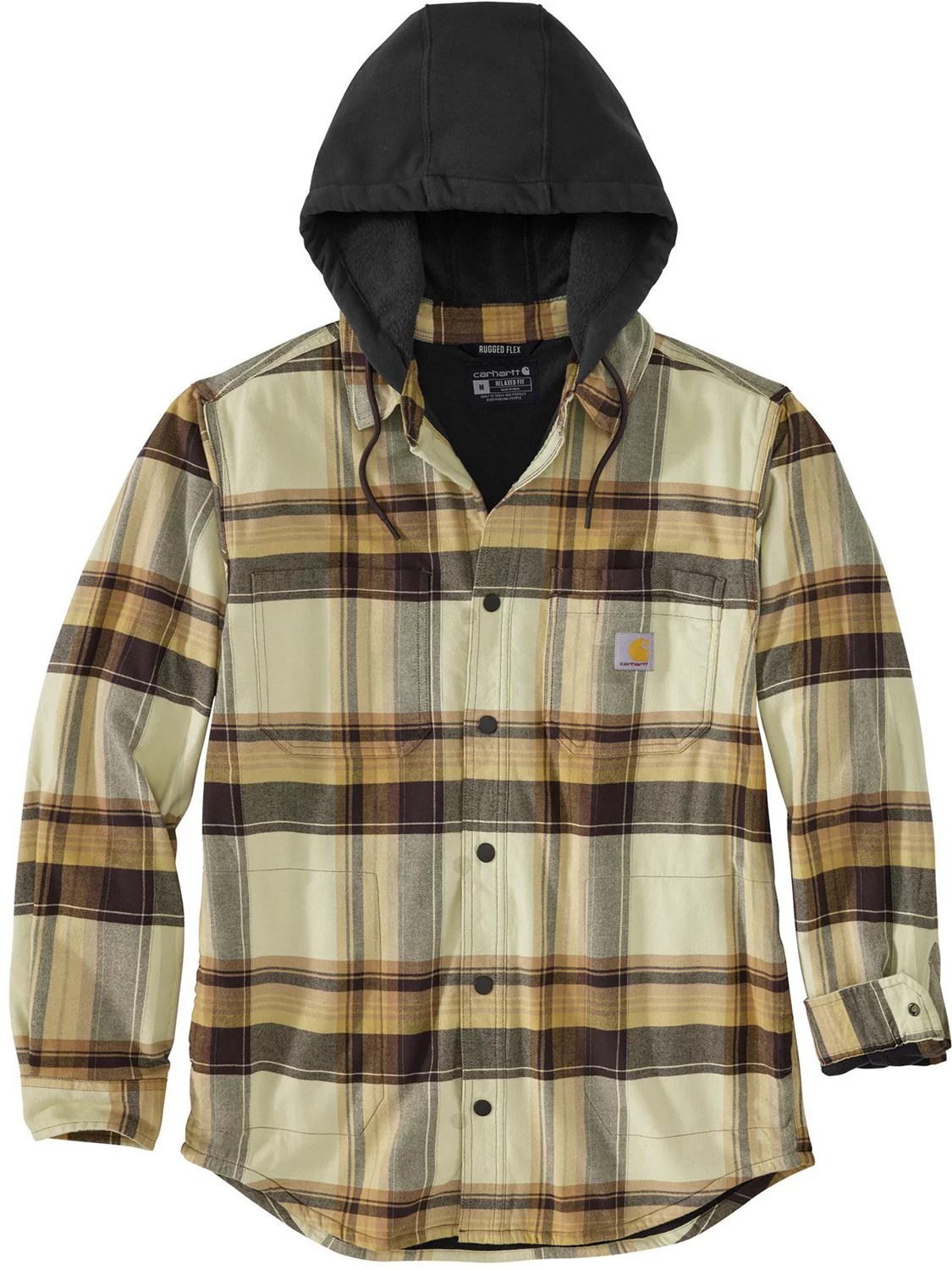 Carhartt Men's Rugged Flex Flannel Fleece Lined Hooded Shirt Jacket