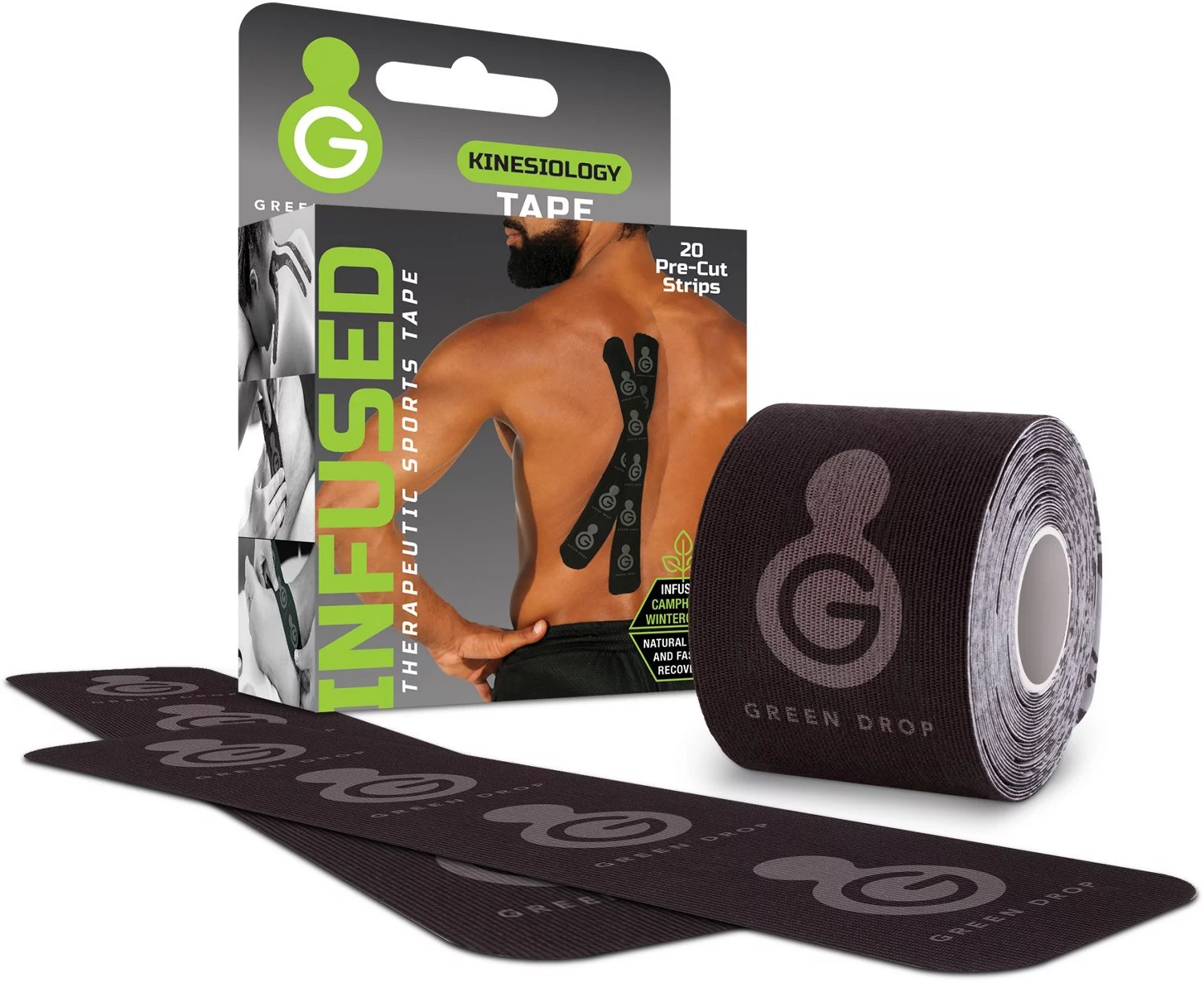Green Drop 10 in Infused Recovery Kinesiology Tape Academy