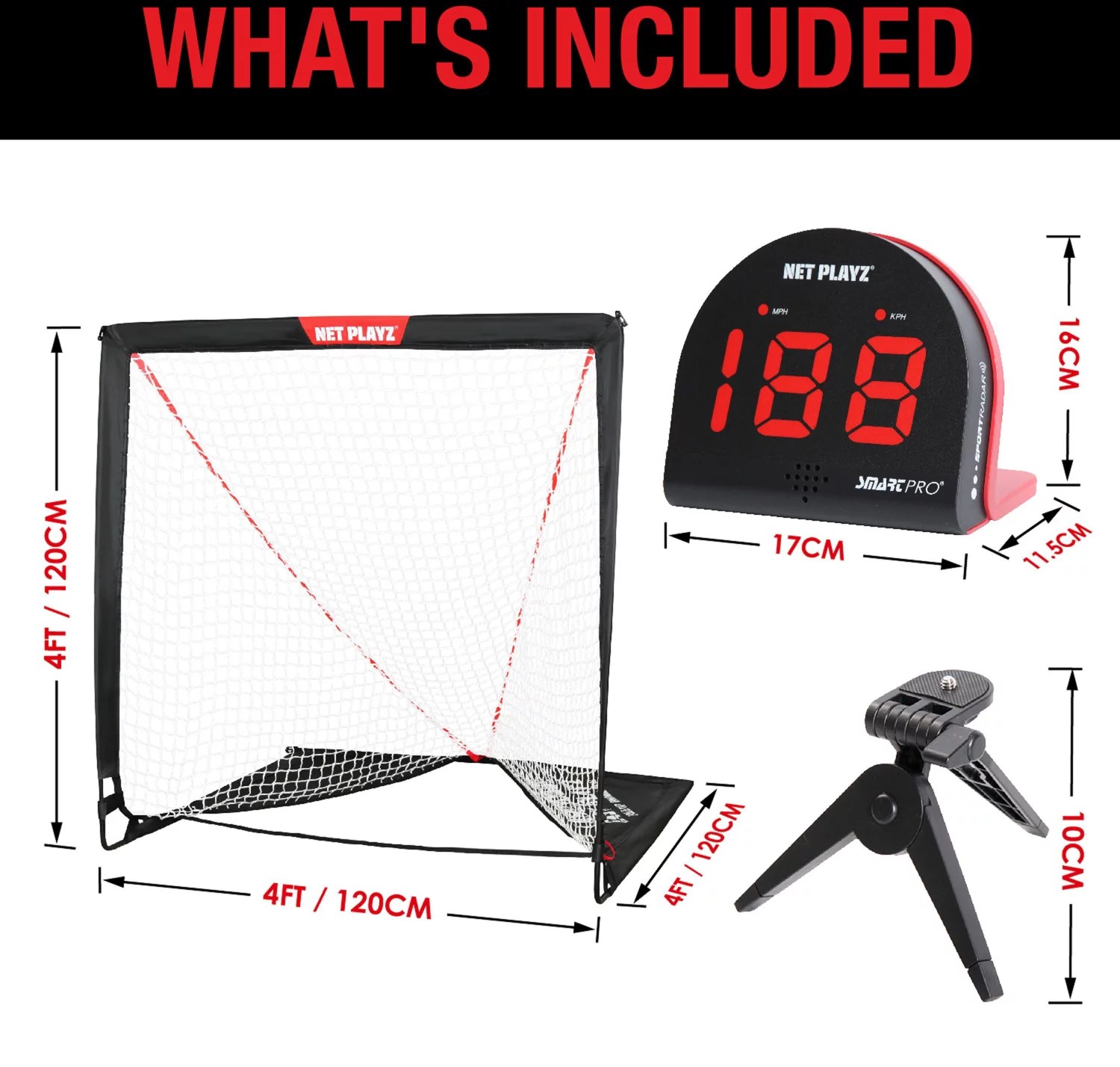 NetPlayz Lacrosse Goal N Radar Training Kit Academy