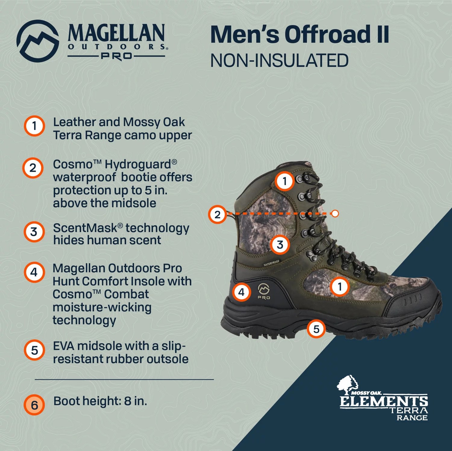 Magellan Outdoors Men's Pro Hunt Offroad II Boots Academy