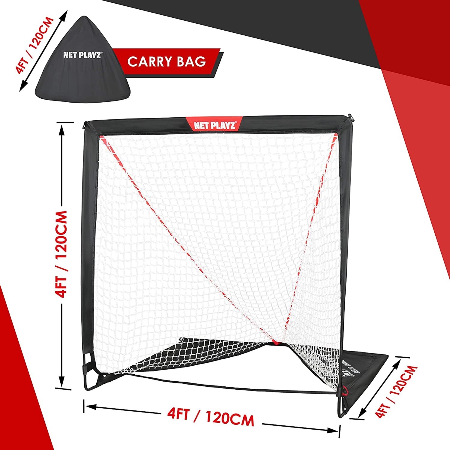 NetPlayz 4 ft x 4 ft Lacrosse Goal Academy