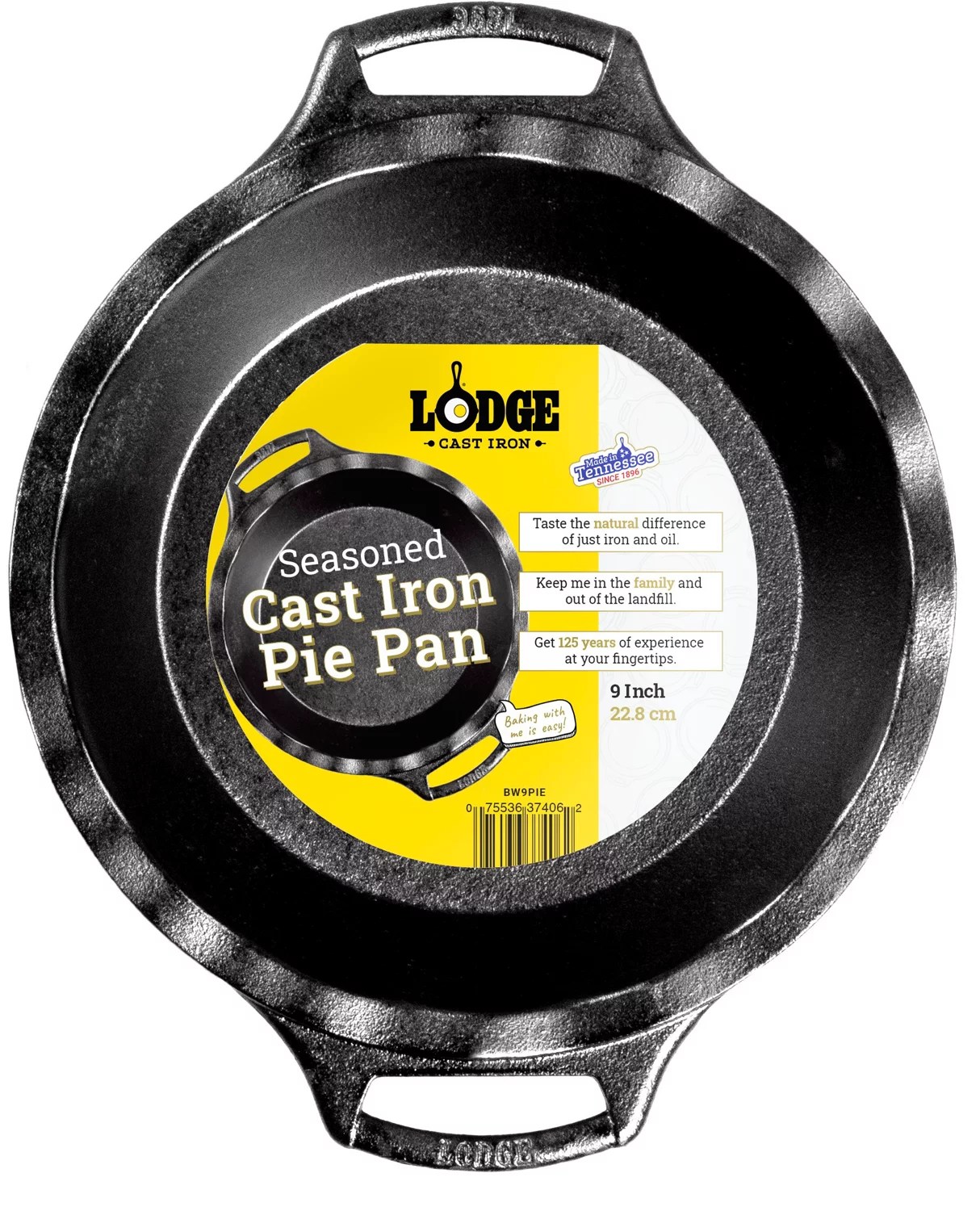 Lodge 9 in Seasoned Cast Iron Pie Pan Academy