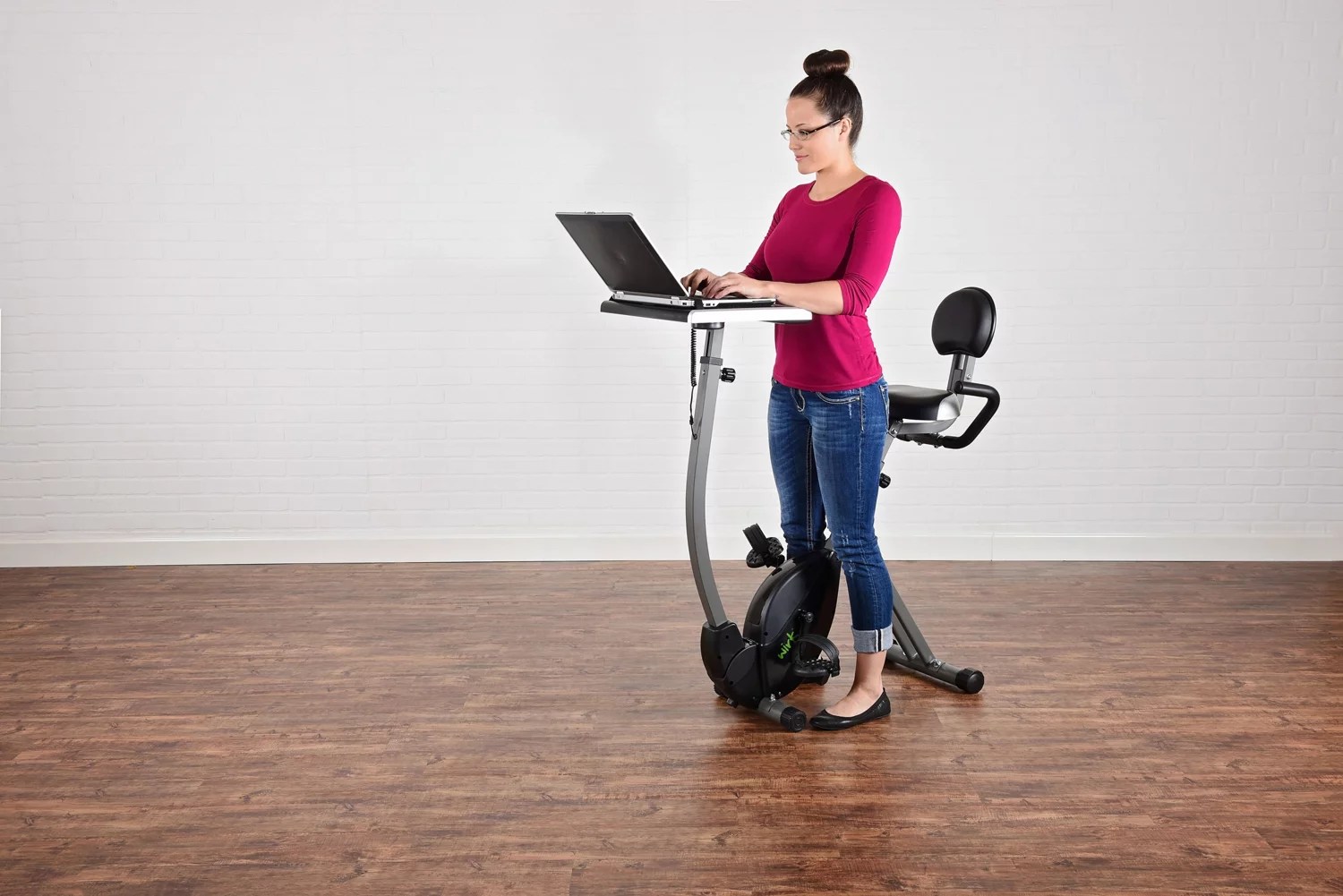 Stamina WIRK Ride Exercise Bike Workstation and Standing Desk Academy
