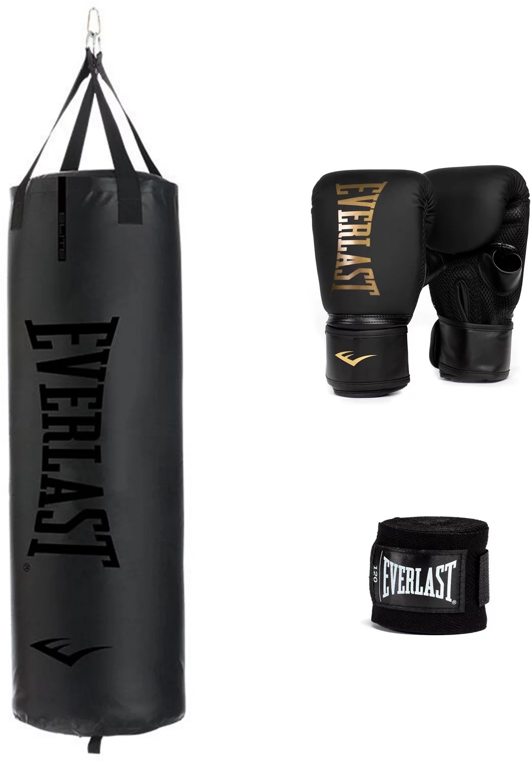 Everlast Elite Nevatear 80 lb Heavy Bag Kit Academy