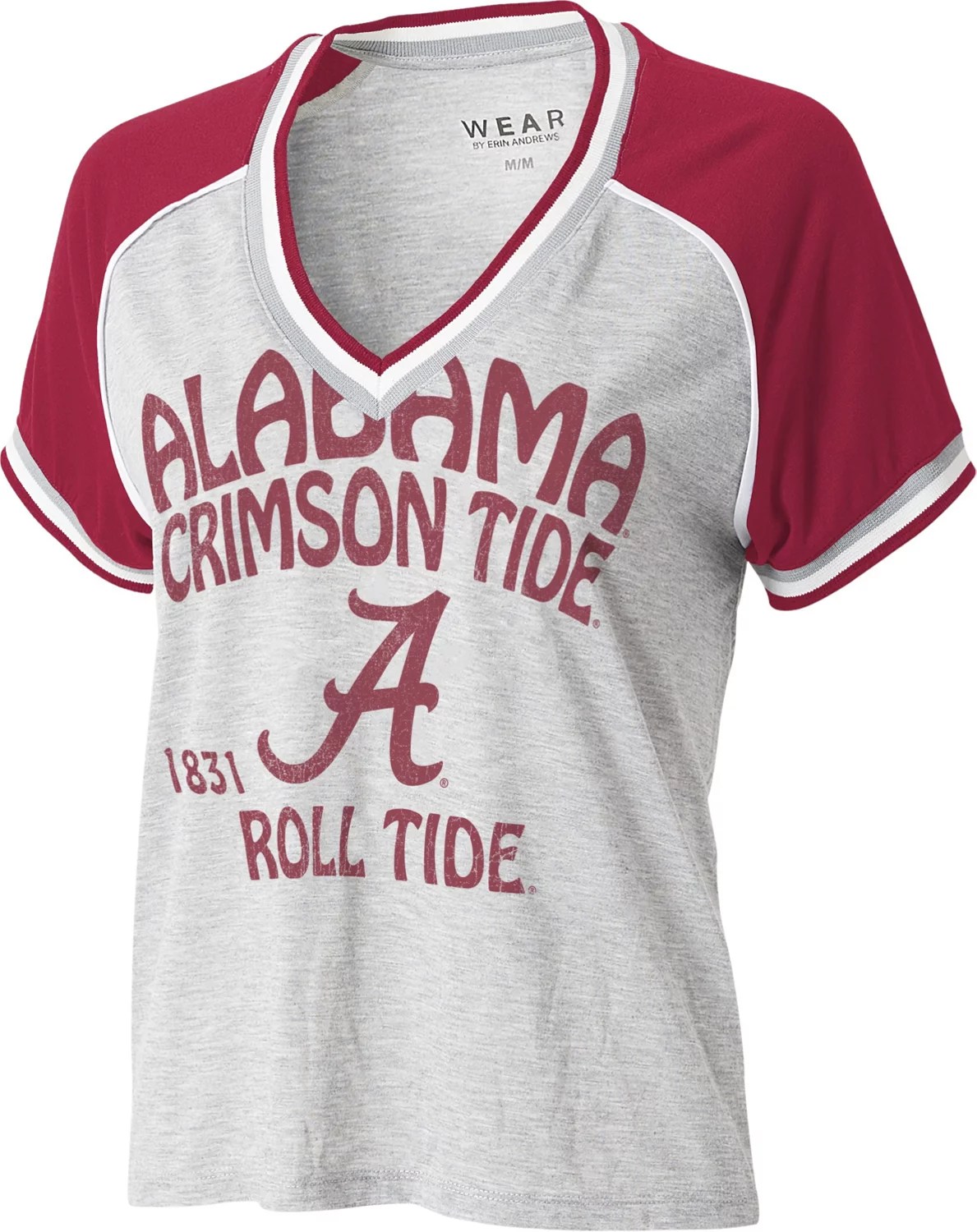 WEAR Women's University of Alabama Raglan Short Sleeve Tshirt Academy