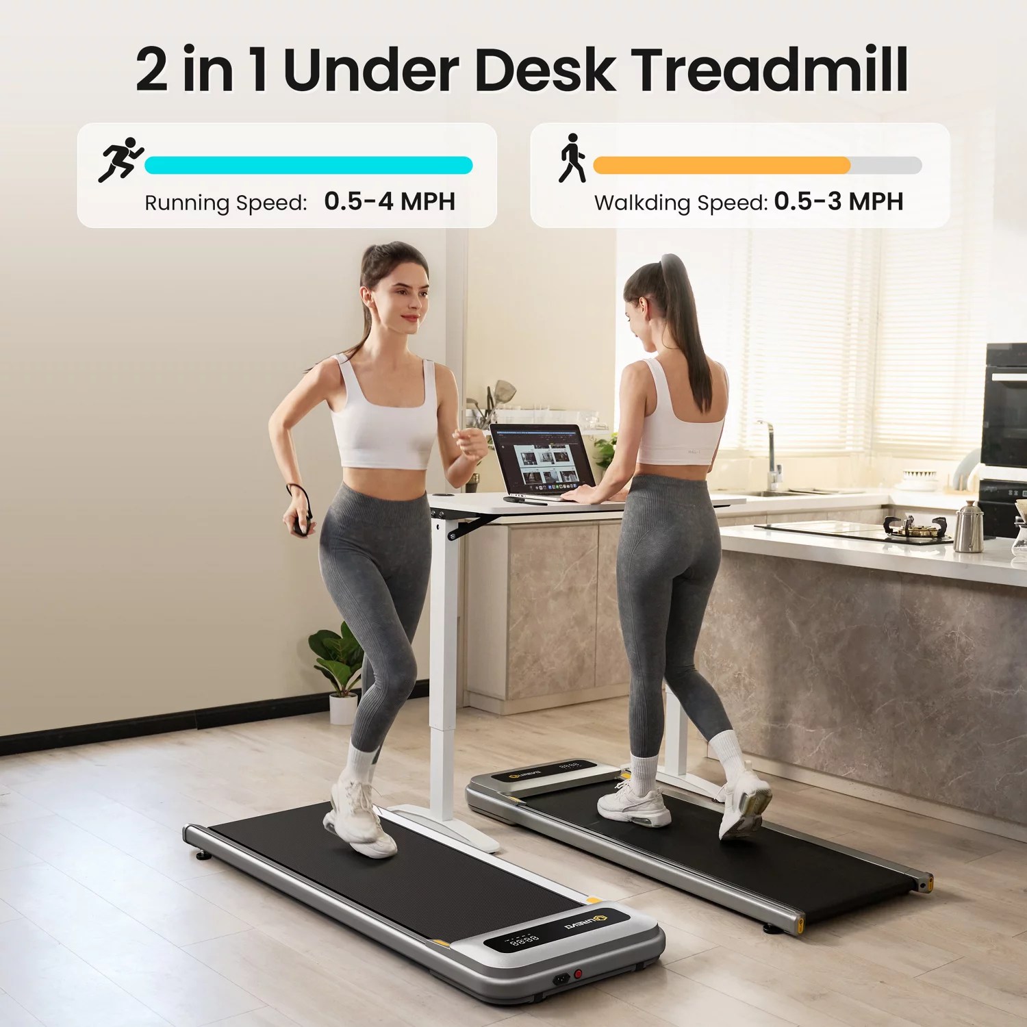 UREVO U1 Under Desk Walking Treadmill Academy