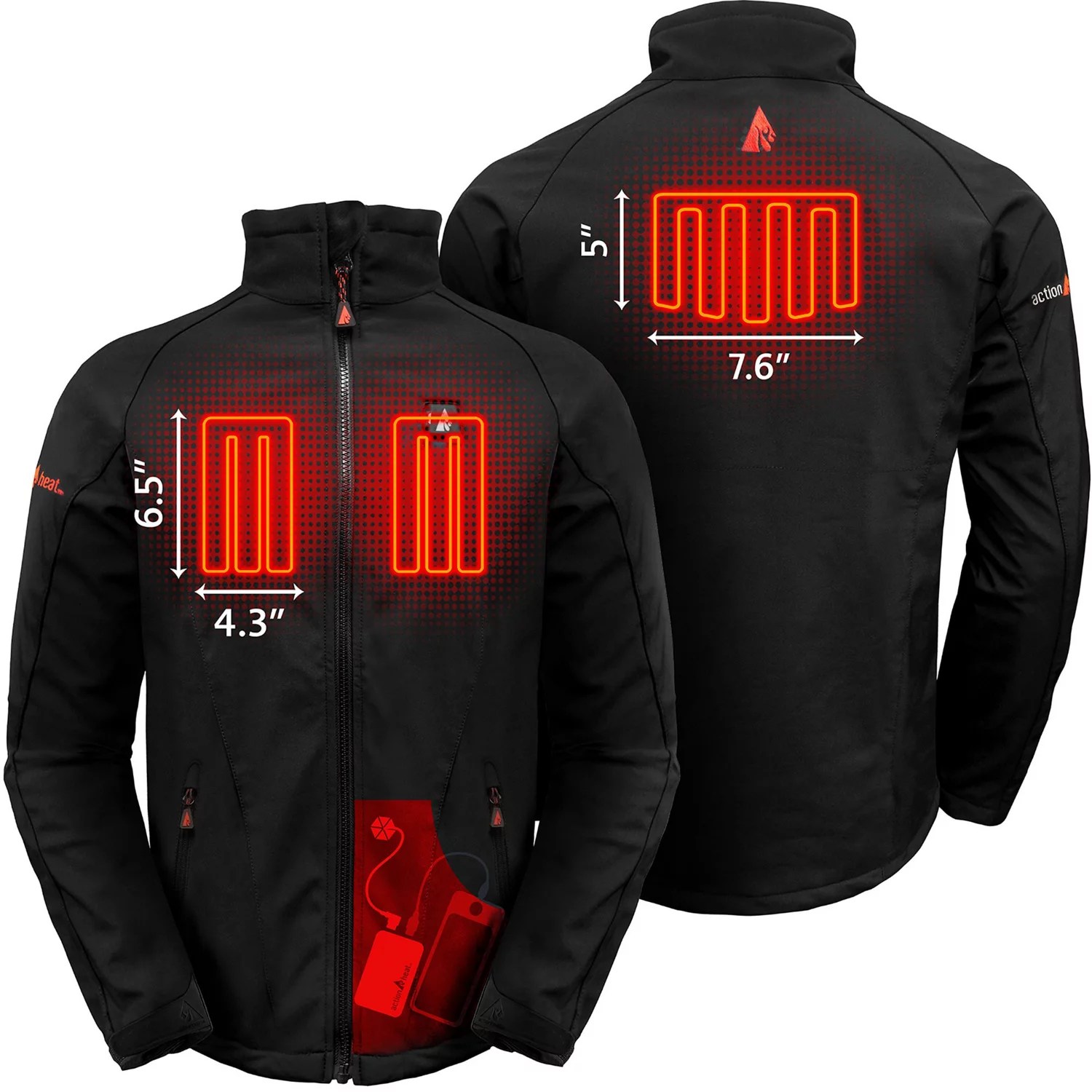 ActionHeat Men's 5V Battery Heated Jacket Academy