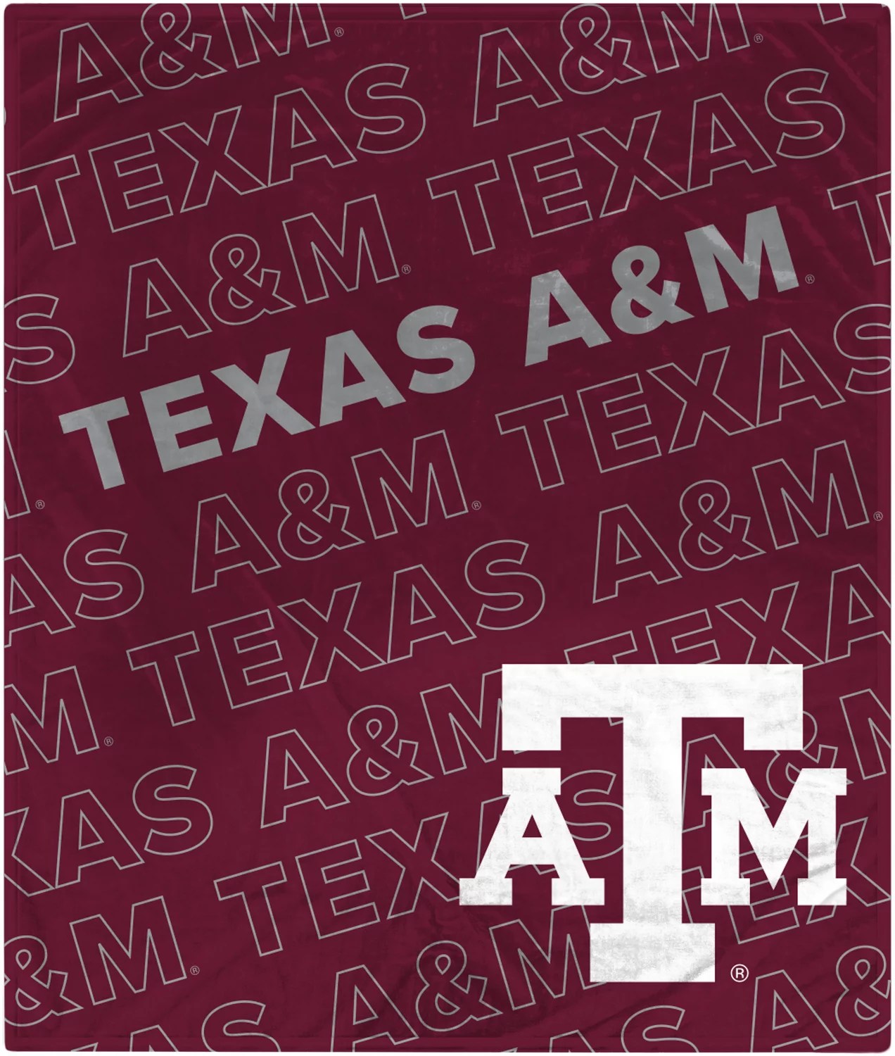 Pegasus Sports Texas A&M University 60 in x 70 in Slanted Repeat