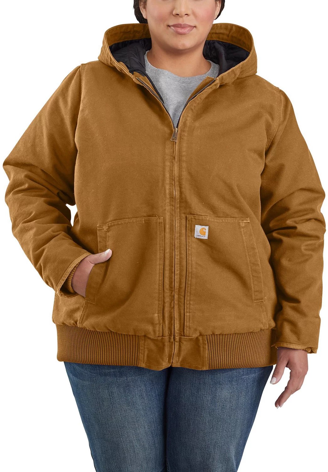 Carhartt Women's WJ130 Washed Duck Active Plus Size Jacket Academy