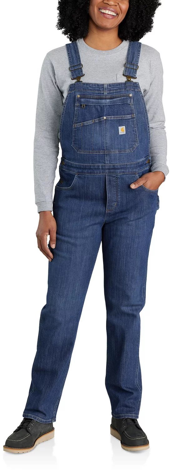 Carhartt Women's Rugged Flex Relaxed Fit Plus Size Bib Overalls Academy