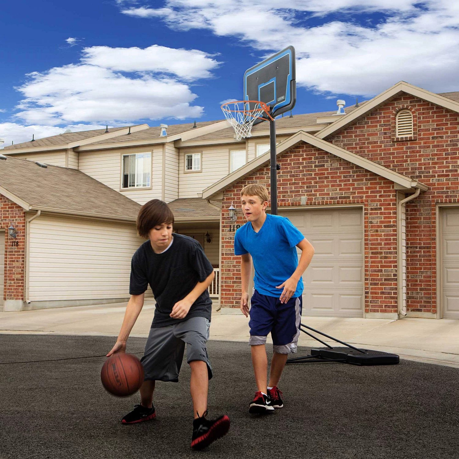 Lifetime Streamline 44 in Polyethylene Portable Basketball Hoop Academy
