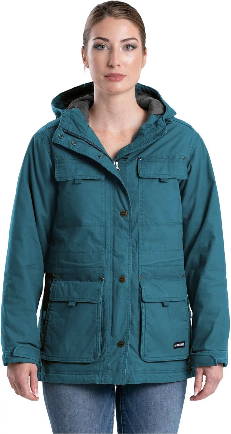 Berne Women's Softstone Washed Duck Utility Coat Academy