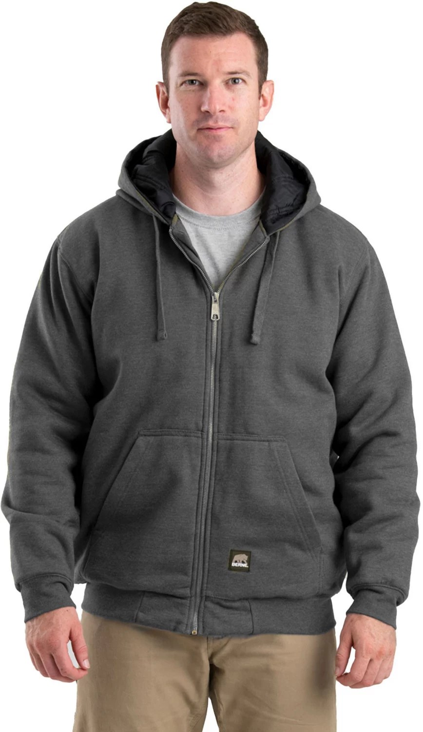 Berne Men's Highland Glacier Insulated Full Zip Hooded Sweatshirt Academy