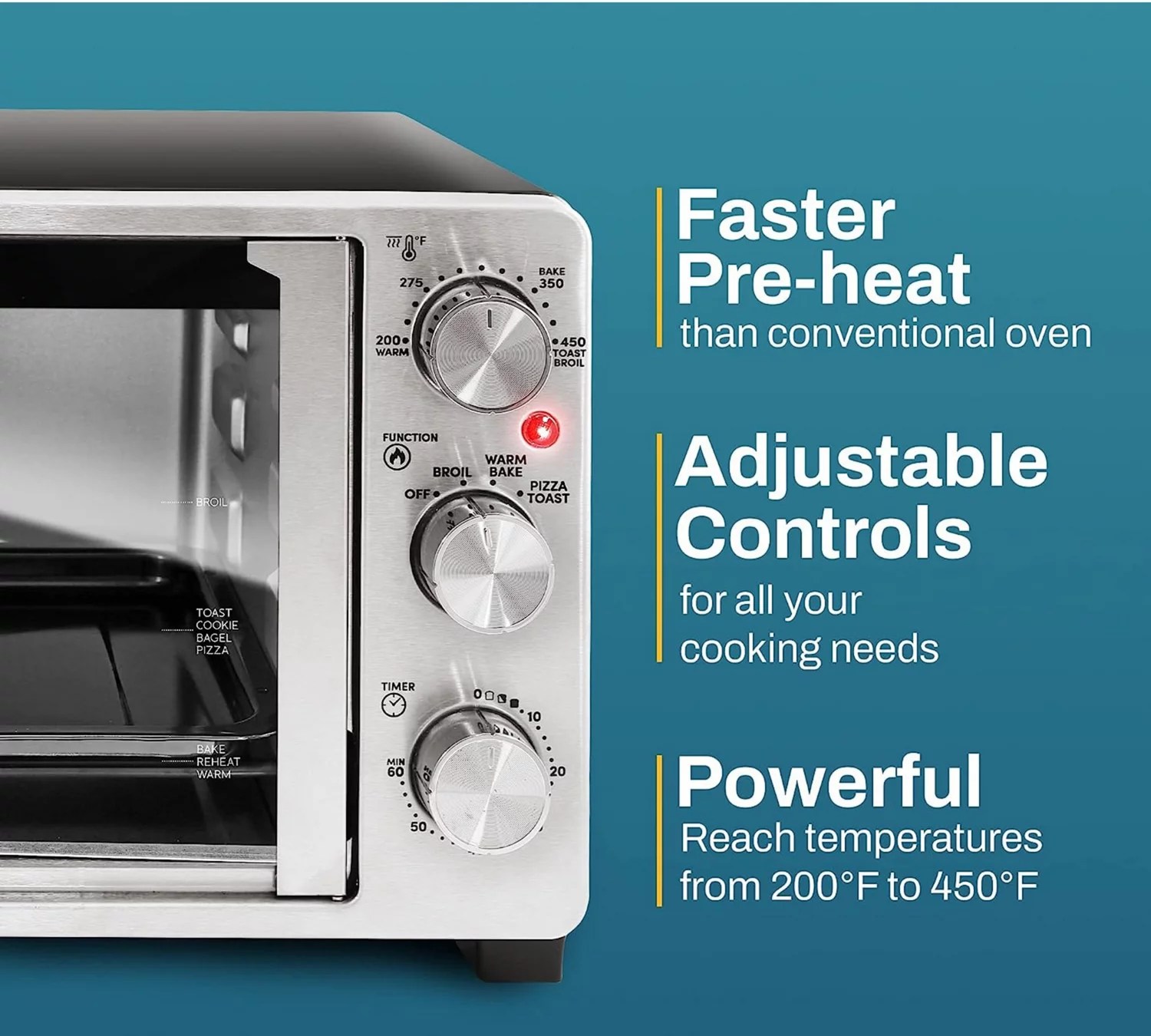 Elite Gourmet Double French Door Toaster Oven Academy