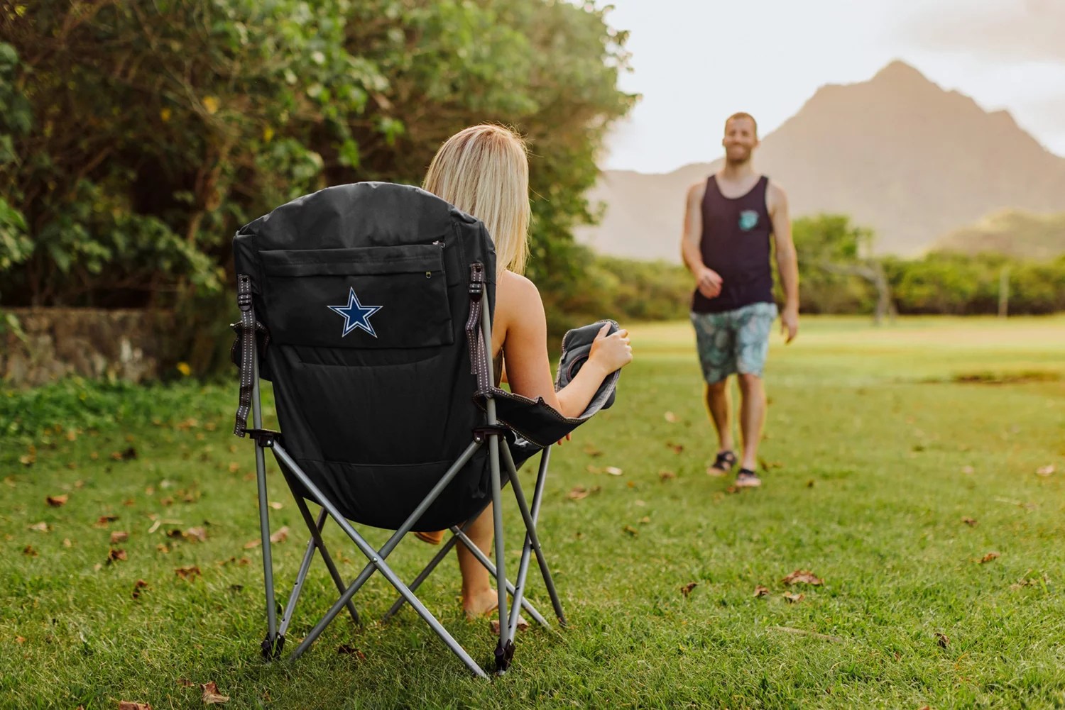 Picnic Time Dallas Cowboys Reclining Camping Chair Academy